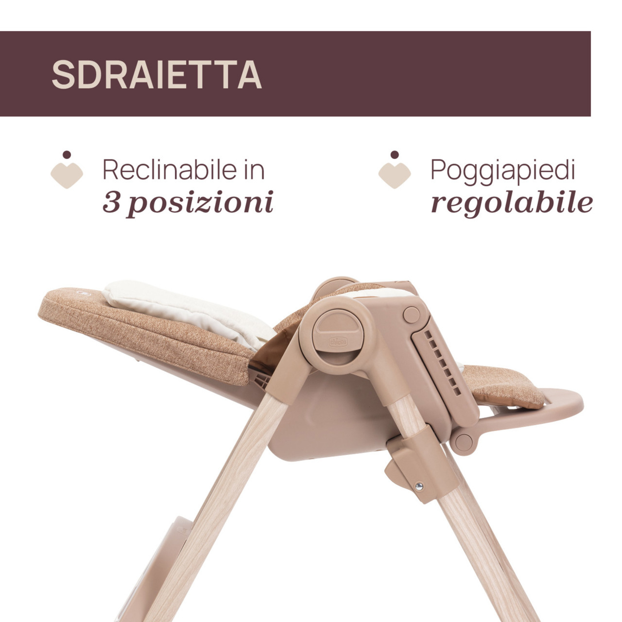 Seggiolone polly armonia terracotta - chicco - Chicco