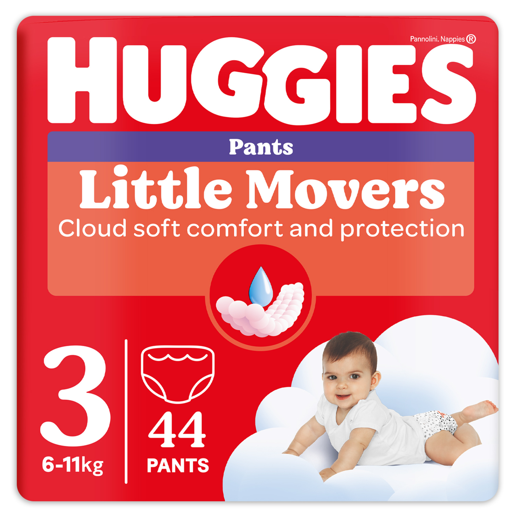 Huggies – mutandina grande taglia 3 pezzi 44 - Huggies