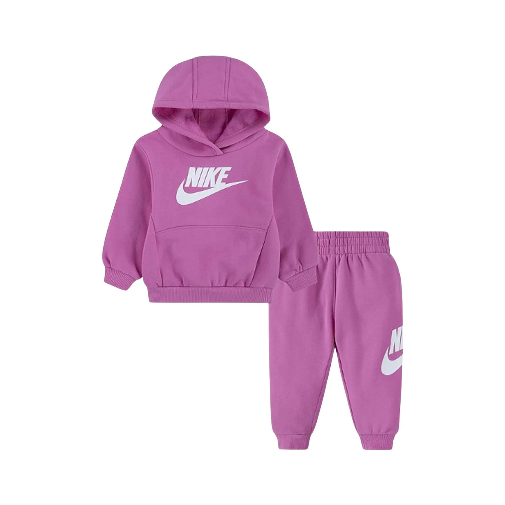 Nike tuta club fleece set da bambina rosa flamingo - Nike