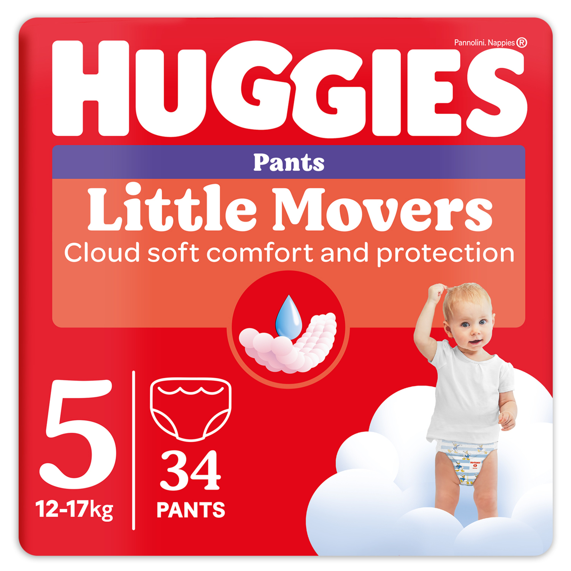 Pannolini ultra comfort mutandina tg.5 – 34 pezzi – huggies - Huggies