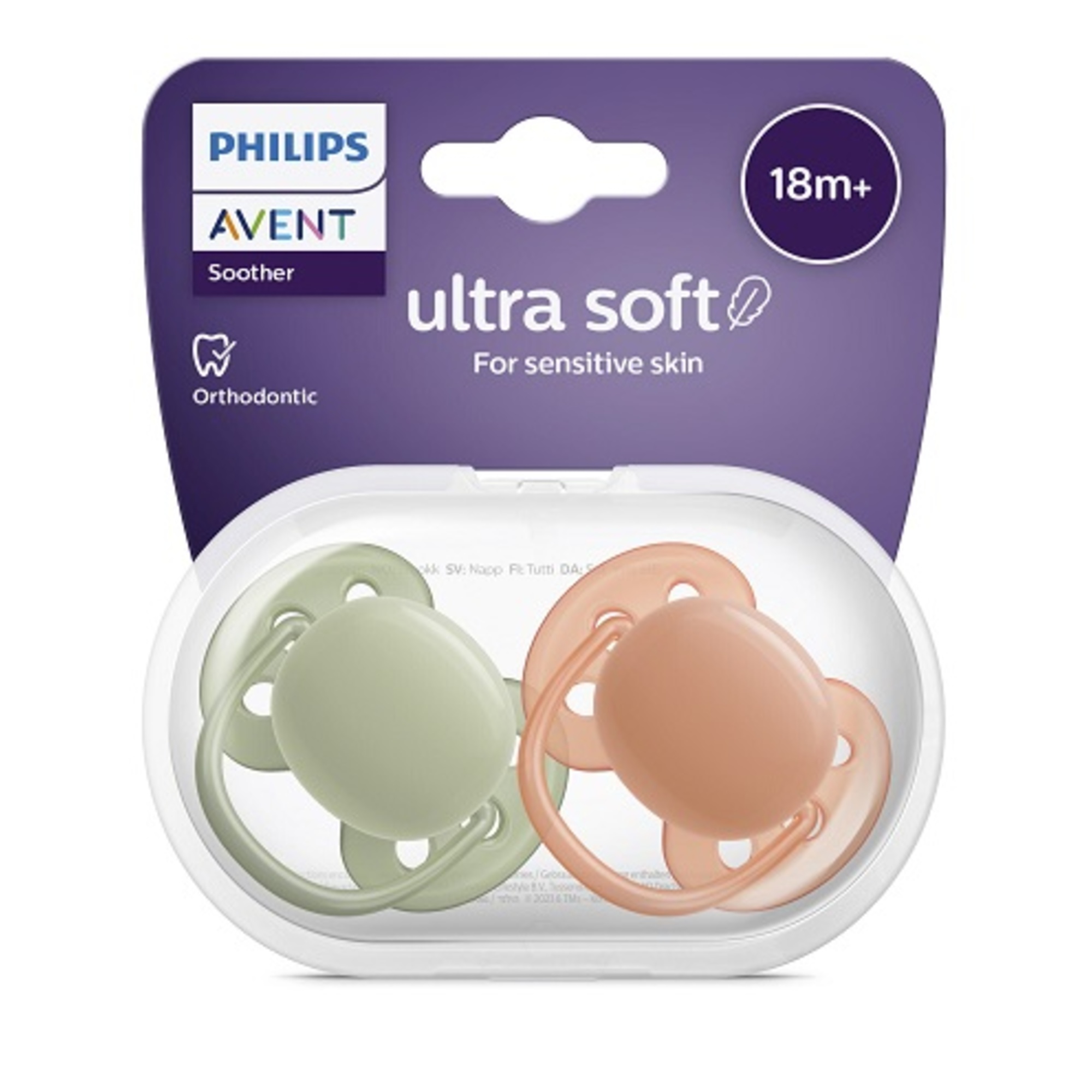 2 succhietti ultra soft 18m+ colore verde/terracotta – philips avent - Avent