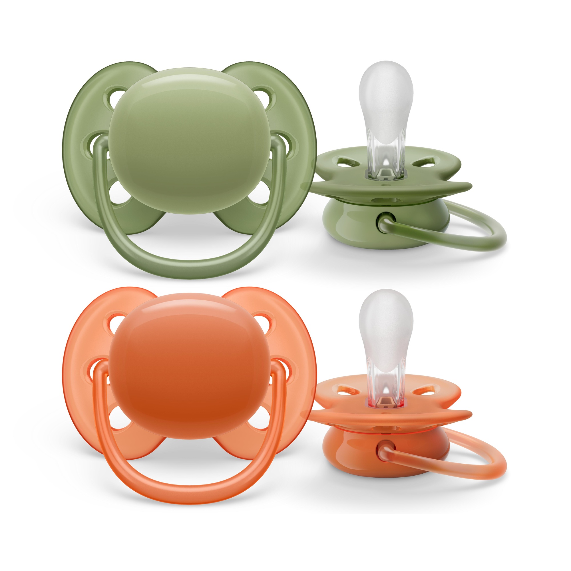 2 succhietti ultra soft 18m+ colore verde/terracotta – philips avent - Avent