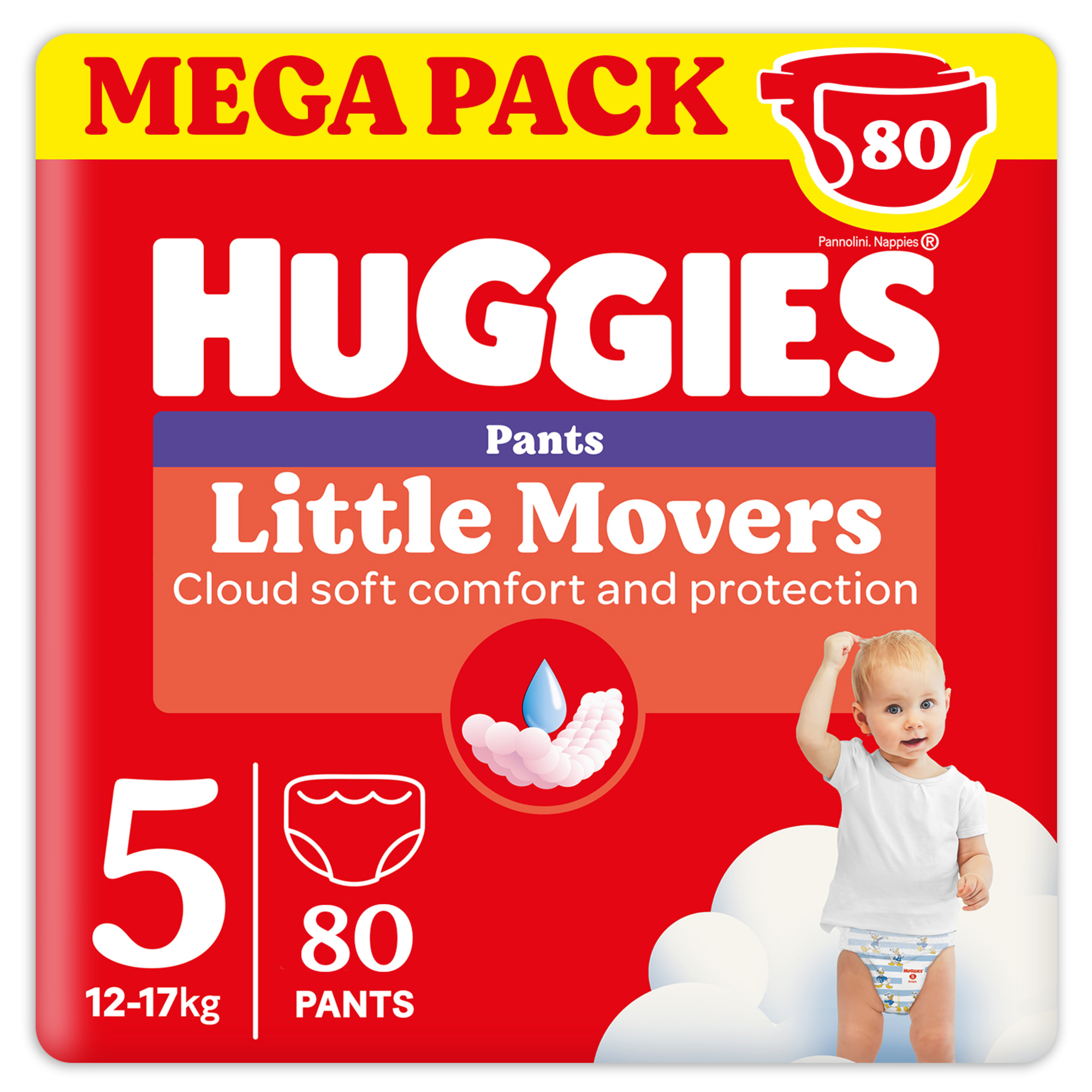 Pannolini ultra comfort mutandina megapack tg.5 - 80 pezzi - huggies - Huggies