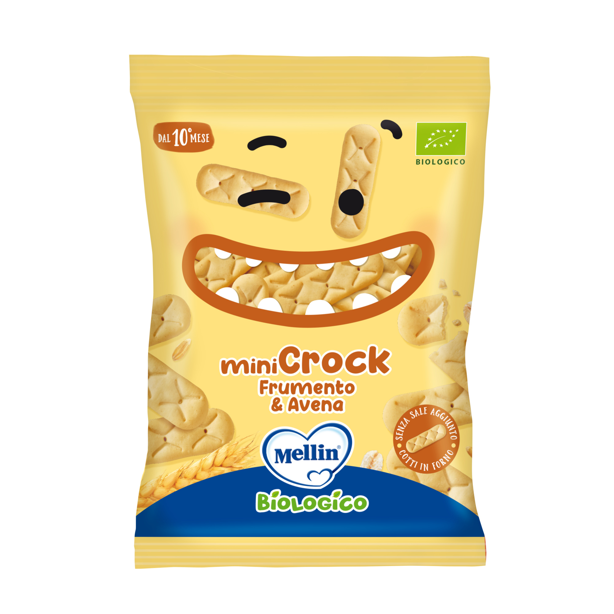 Mellin - minicrock frumento e avena per bambini dal 10° mese compiuto, 30gr - Mellin