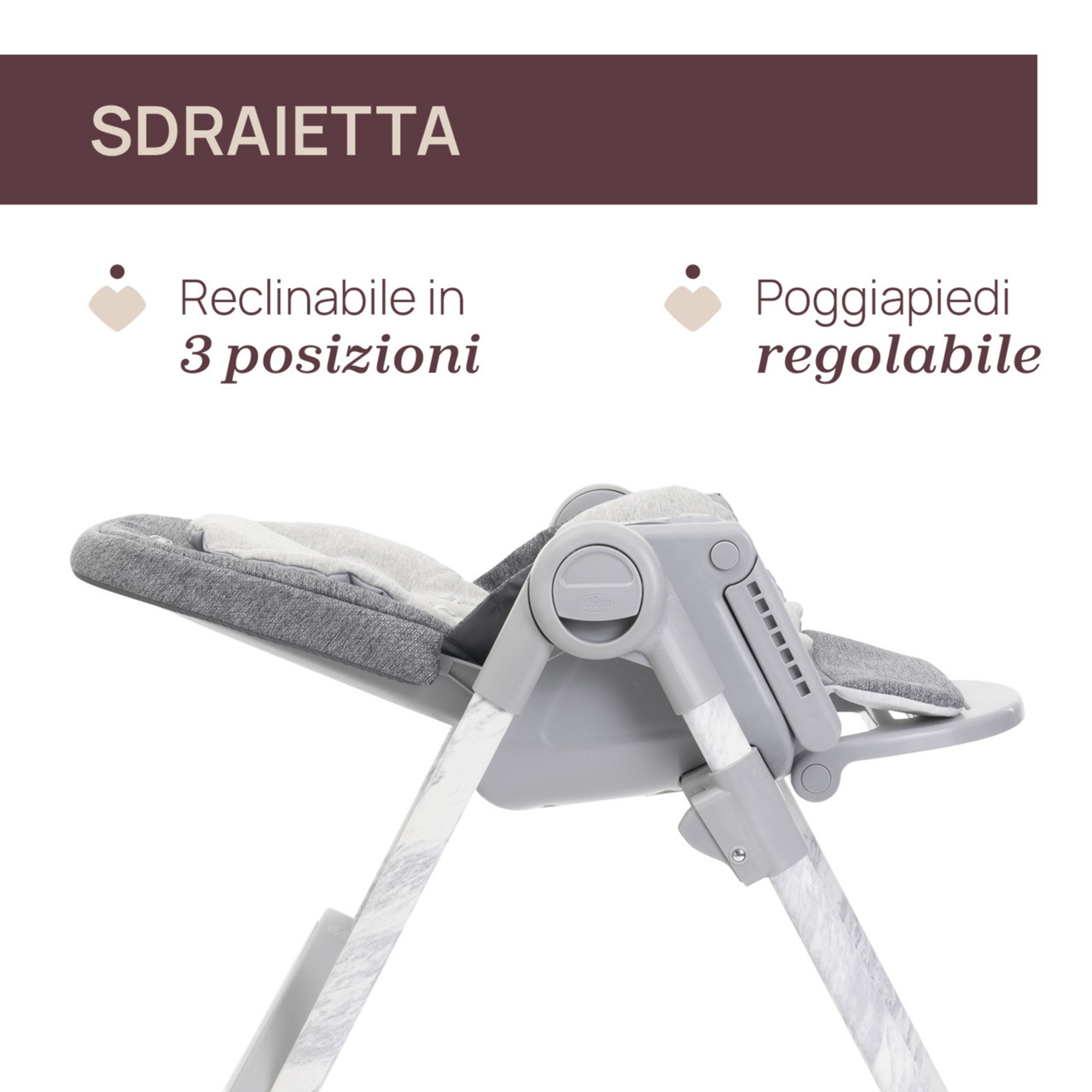 Seggiolone polly armonia carrara - chicco - Chicco