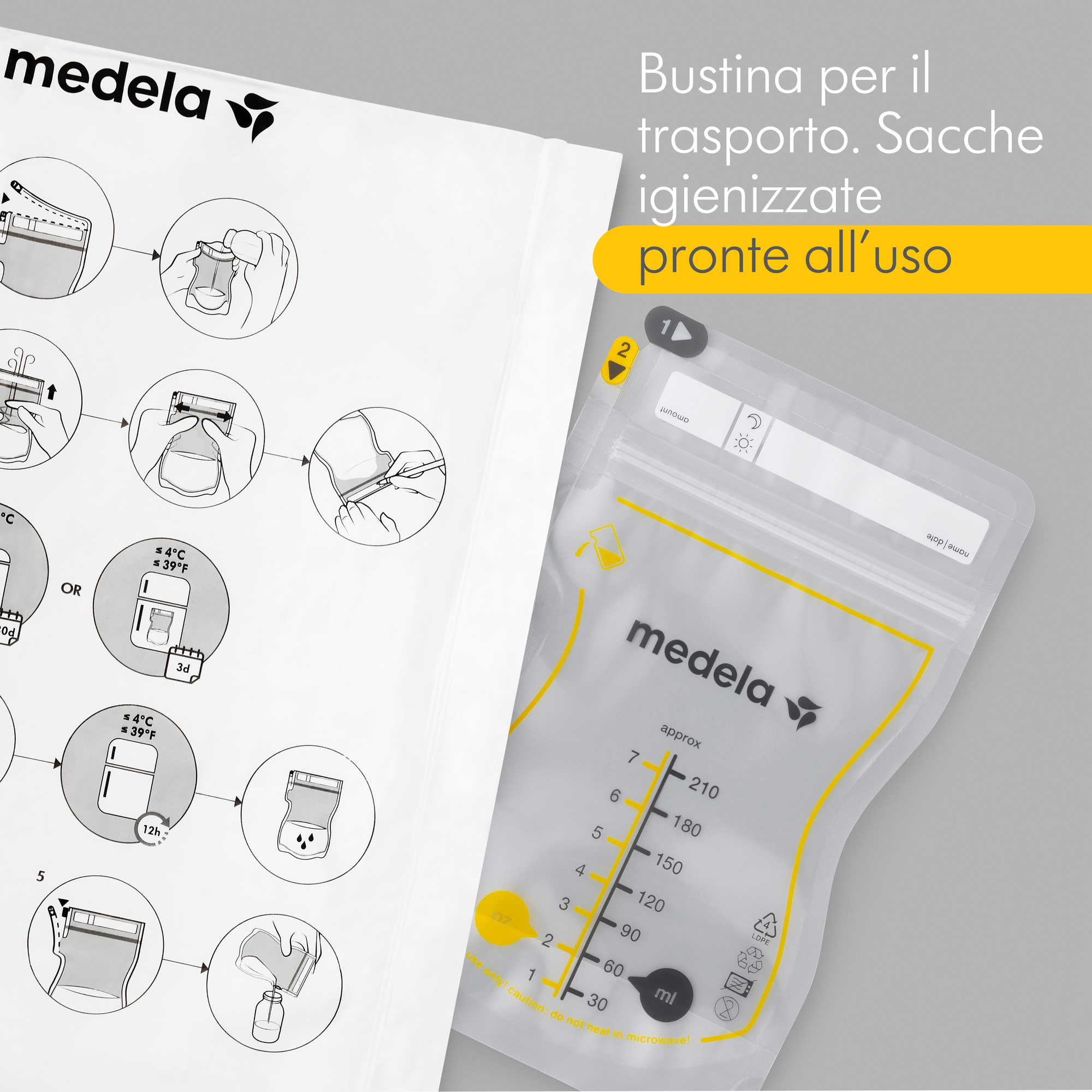 Sacche easy pour x25 per la raccolta del latte - medela - Medela