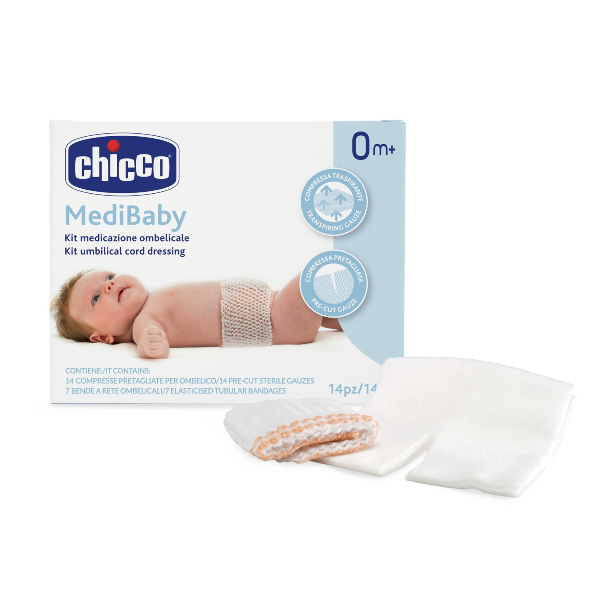 Kit per medicazione ombelicale 0+ m - chicco - Chicco