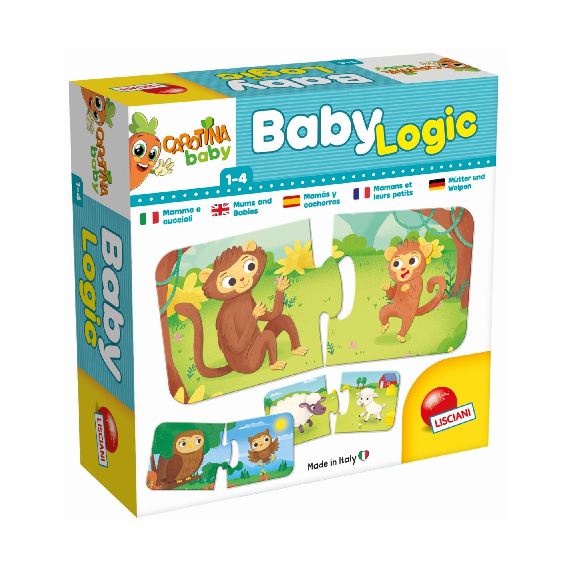 Carotina baby logic mamme e cuccioli – gioco educativo per sviluppare logica e affettività - LISCIANI