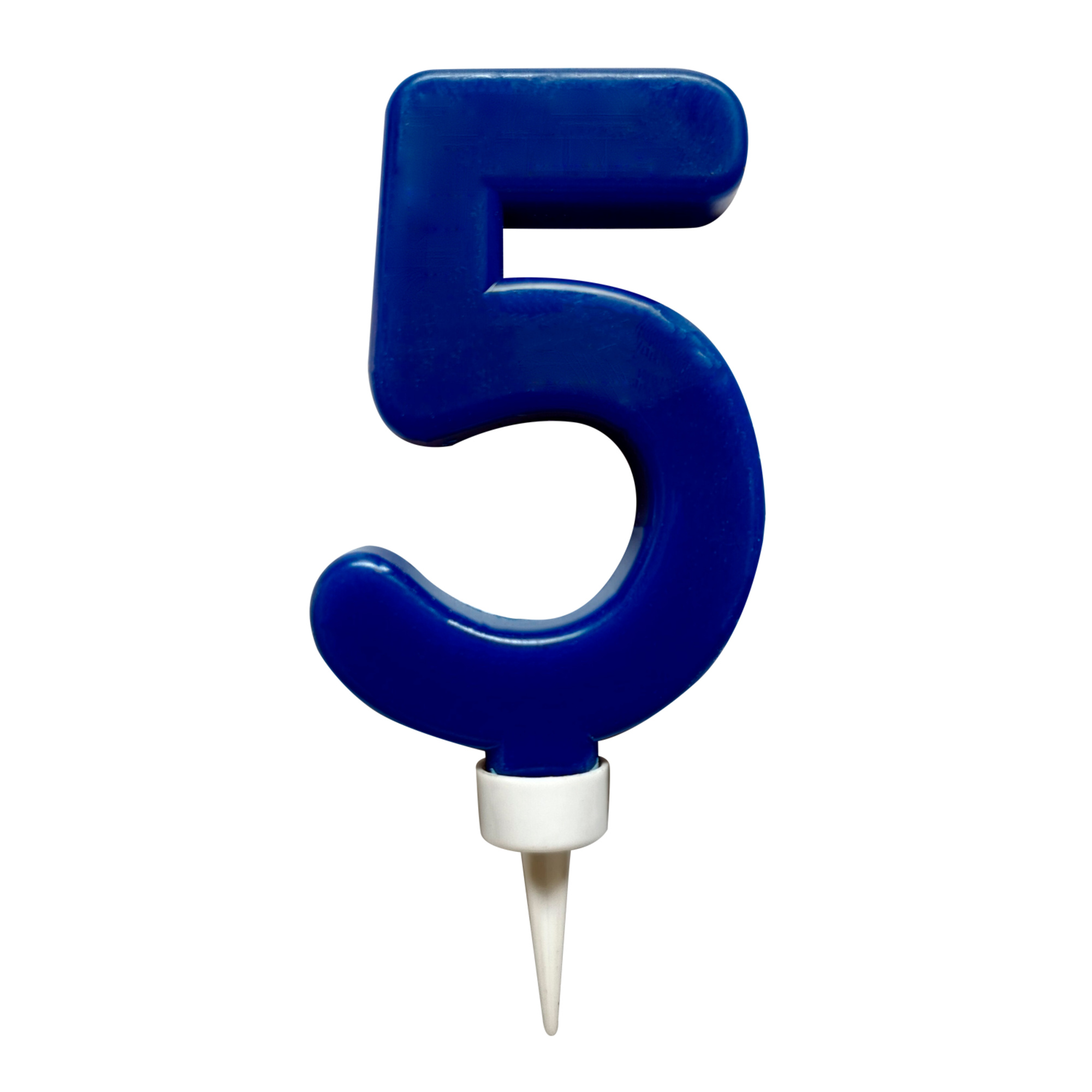 Candela blu cm. 9 - numero "5" - 1 pezzo - No brand