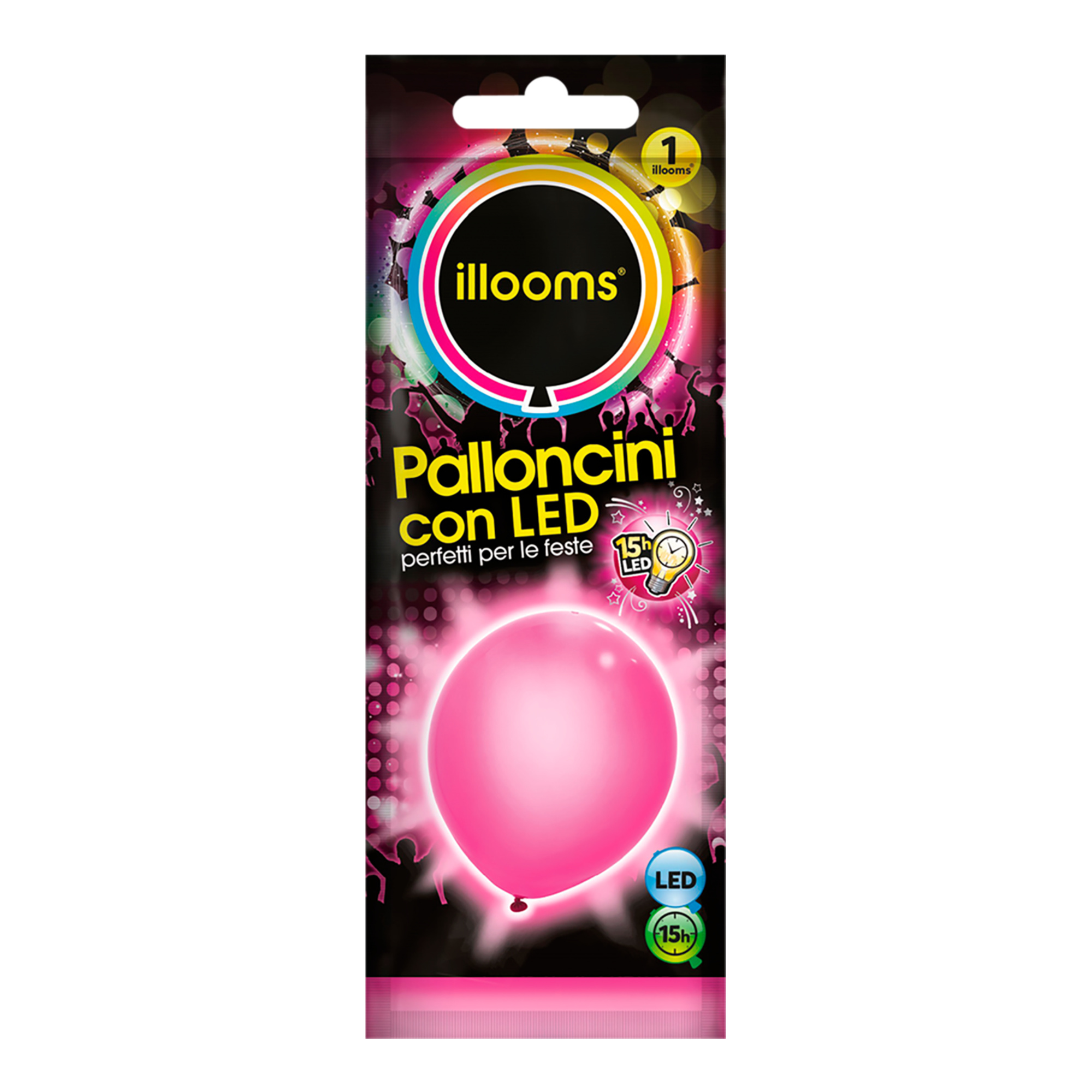 Palloncino led illooms rosa - luminosità festosa - No brand