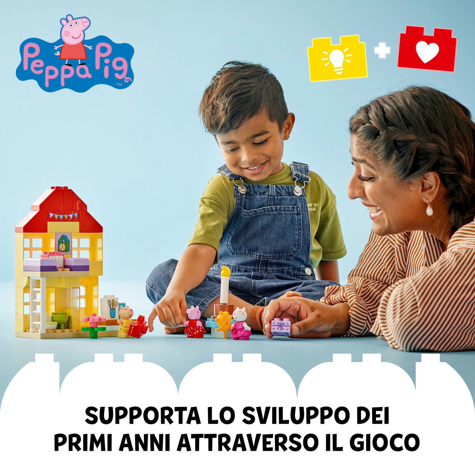 Lego duplo 10433 la casa del compleanno di peppa pig giochi creativi per bambini 2 anni con 3 personaggi playset educativo Bimbostore