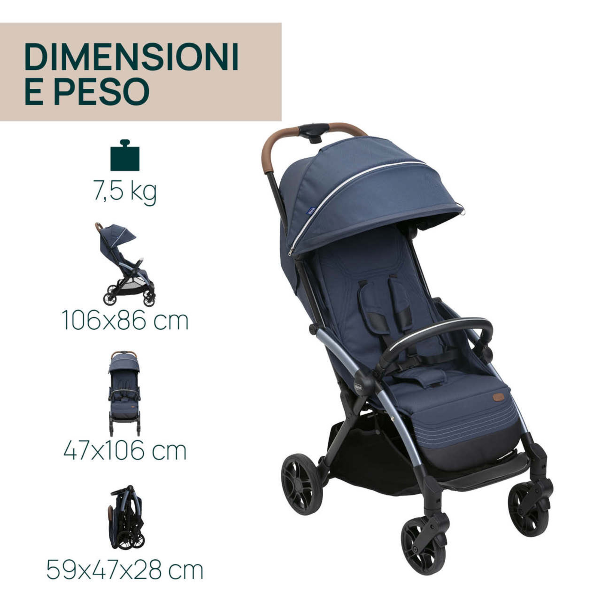 Passeggino goody xplus radiant blue - chicco - Chicco