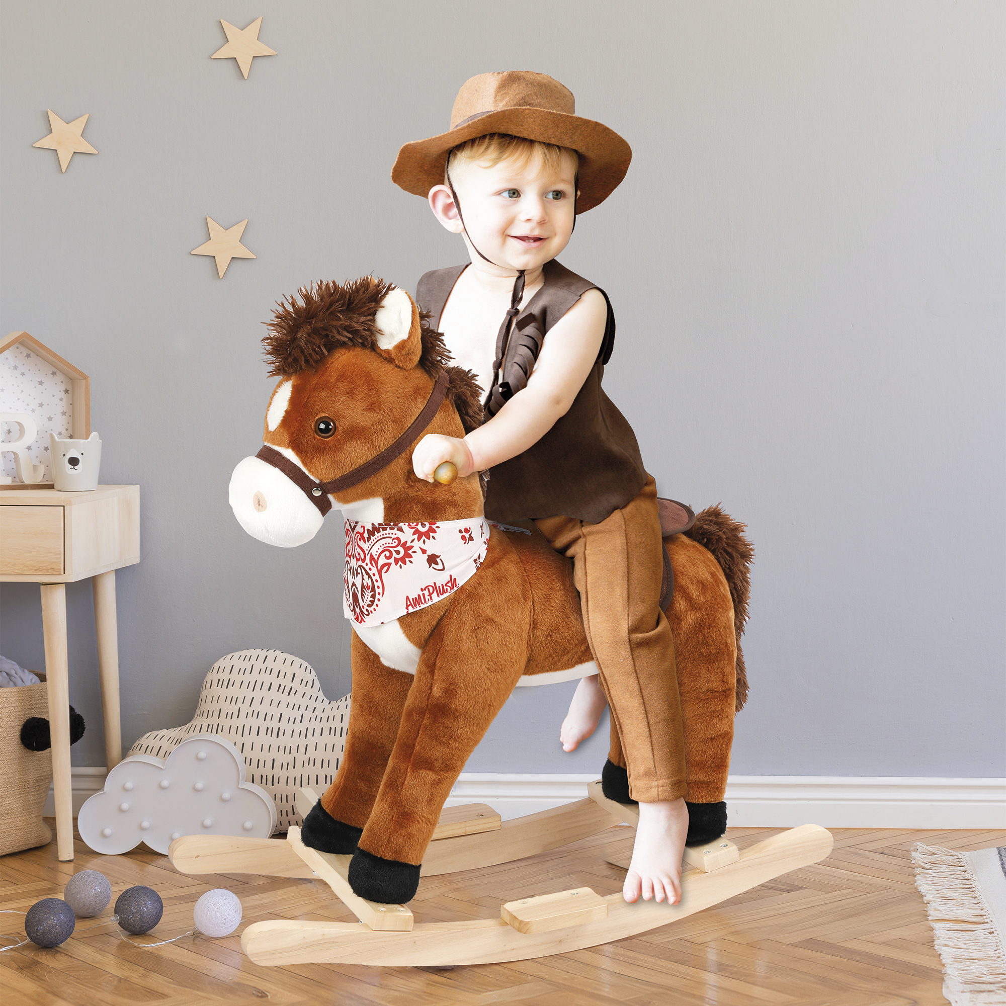 Cavallo a dondolo- ami plush - 18m+ - Ami Plush