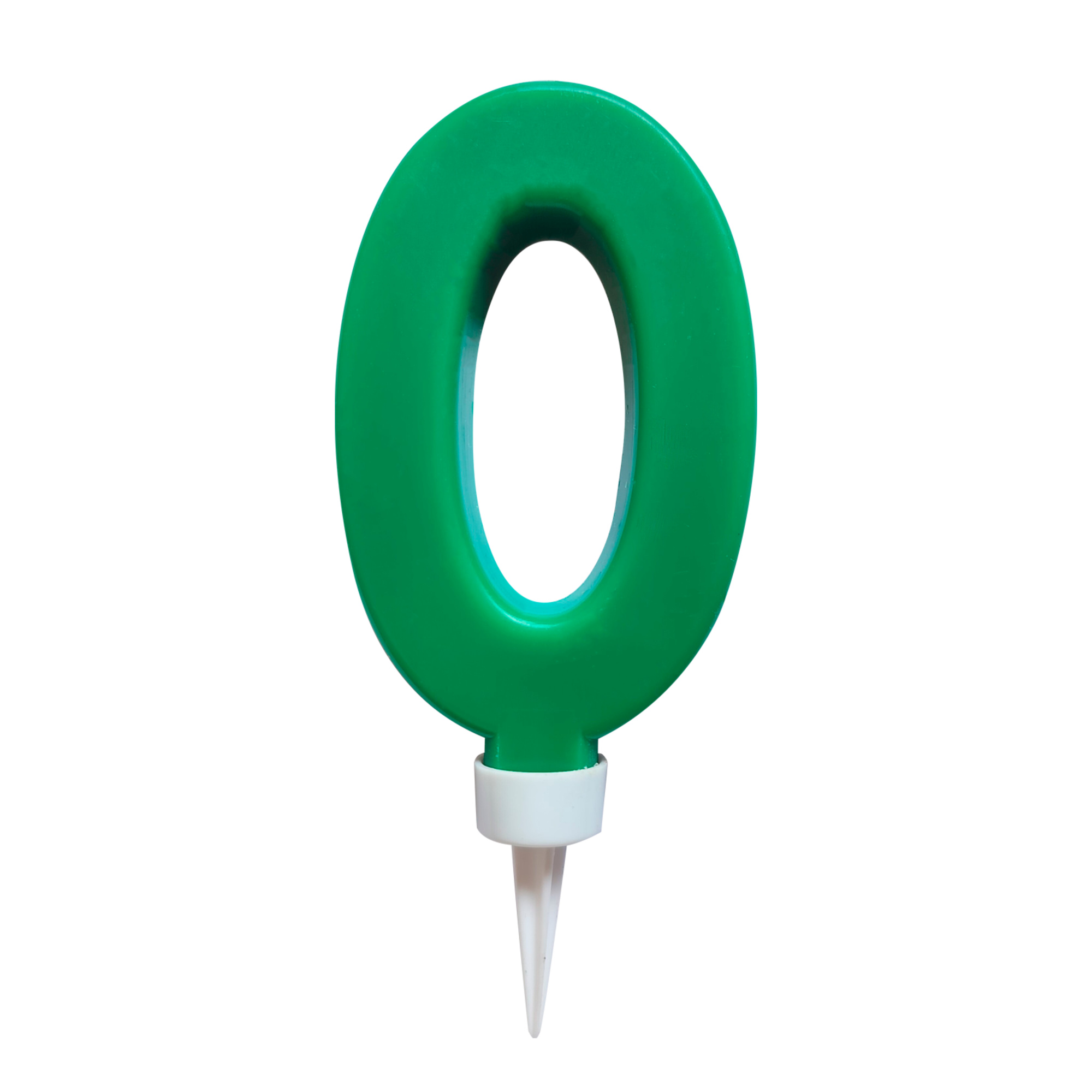 Candela verde cm. 9 - numero "0" - 1 pezzo - No brand