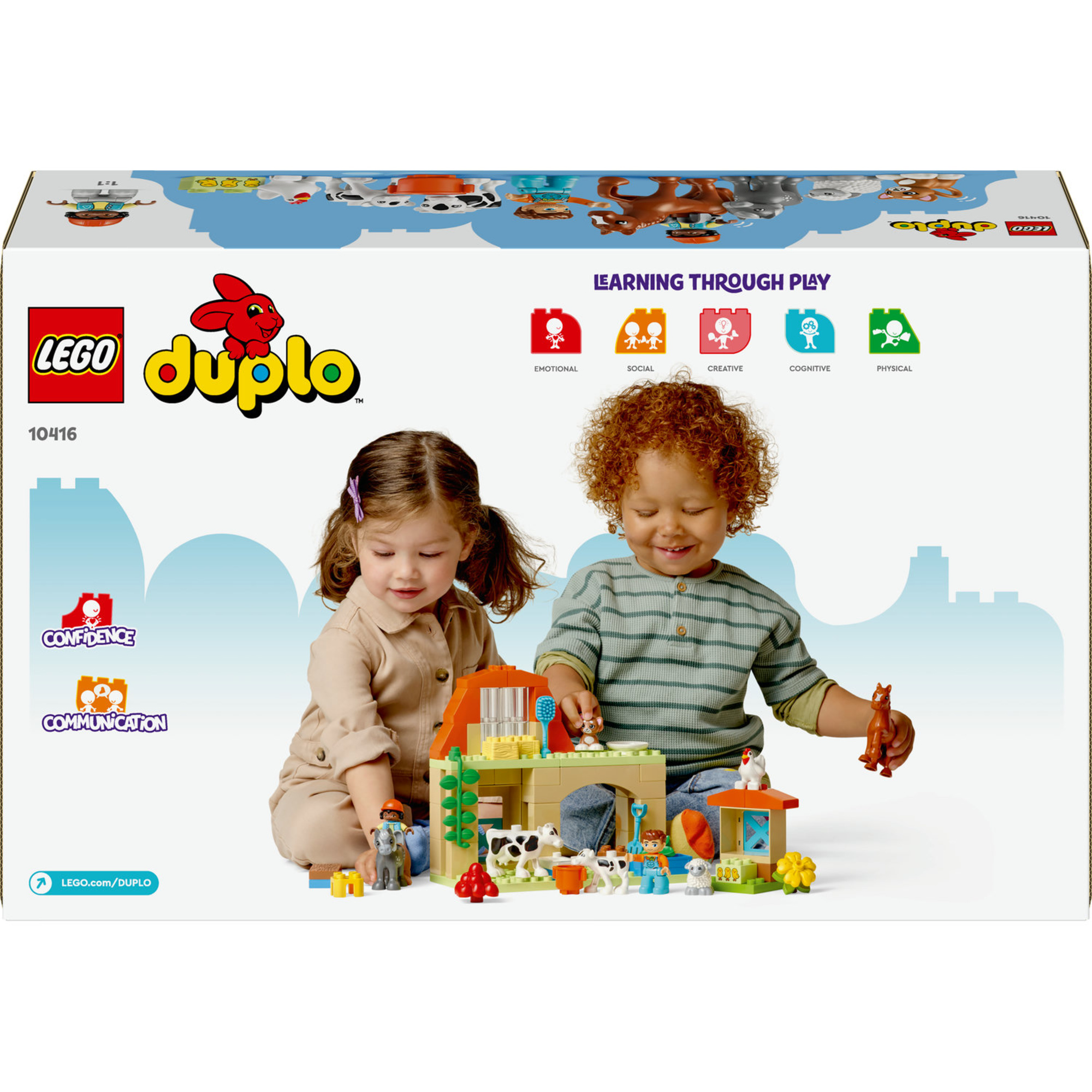 Lego duplo 10416 - set di costruzione cura degli animali di fattoria per bambini di 2 anni - Duplo