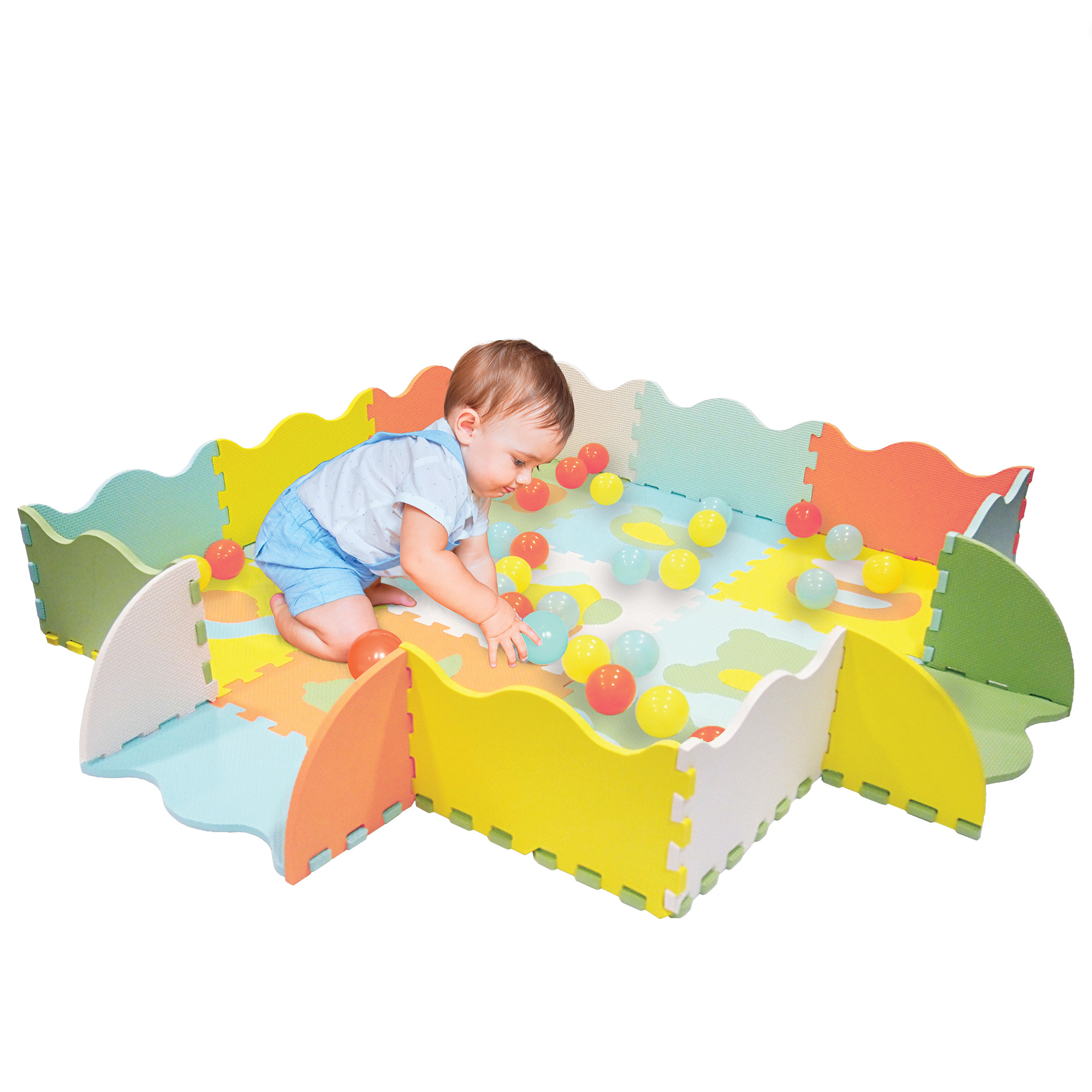 Tappeto puzzle activity con palline morbido - baby smile - 10m+ - Superstar