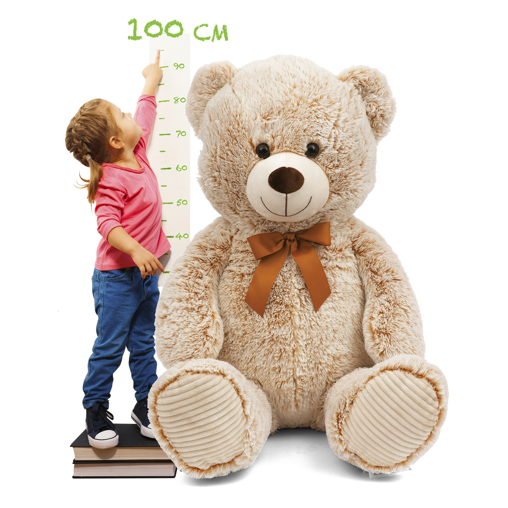 Peluche orso 100cm assortito in 2 colori - ami plush - Superstar