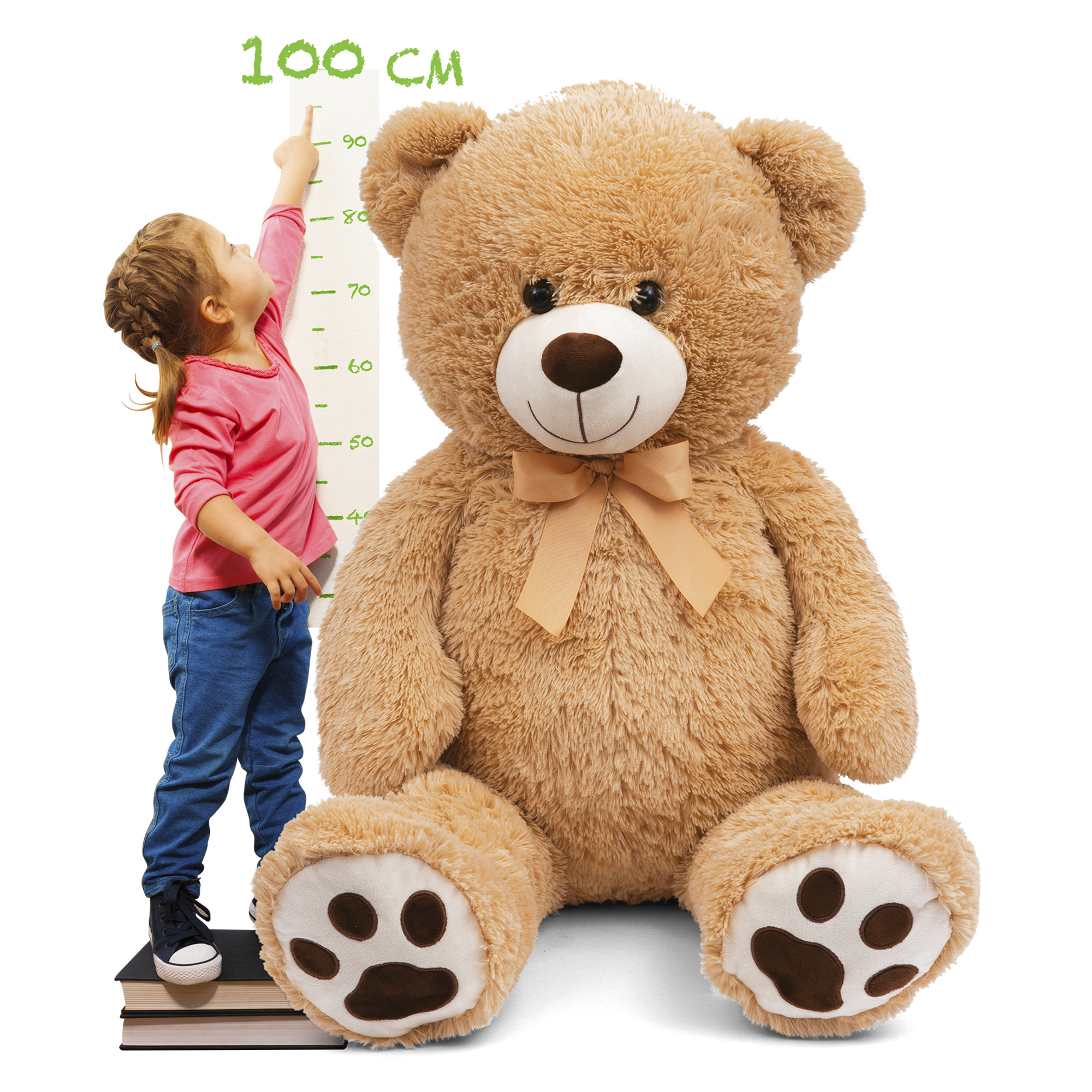 Peluche orso 100cm assortito in 2 colori ami plush Bimbostore