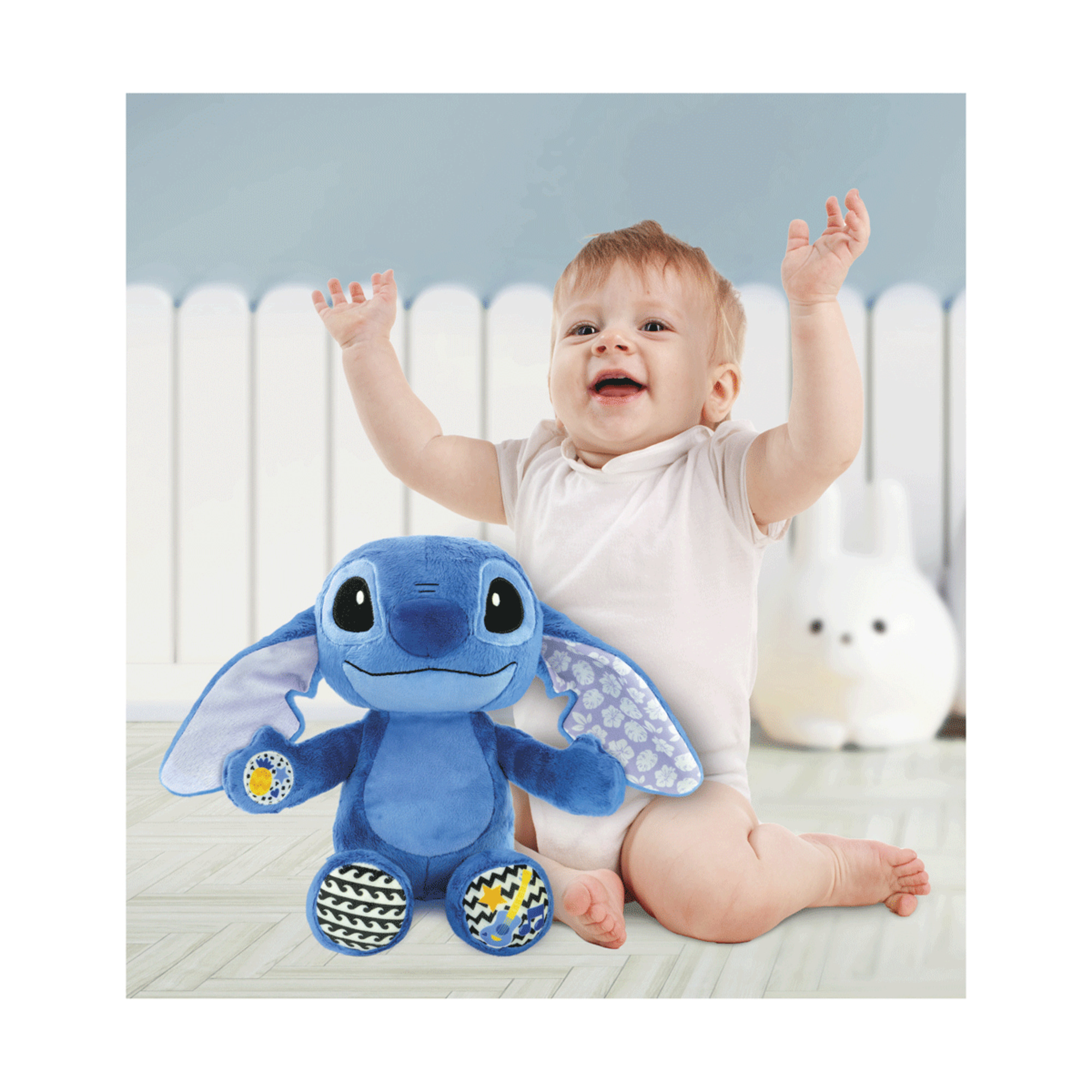 Baby clementoni - disney baby stitch musical plush - 0m+ - Baby Clementoni