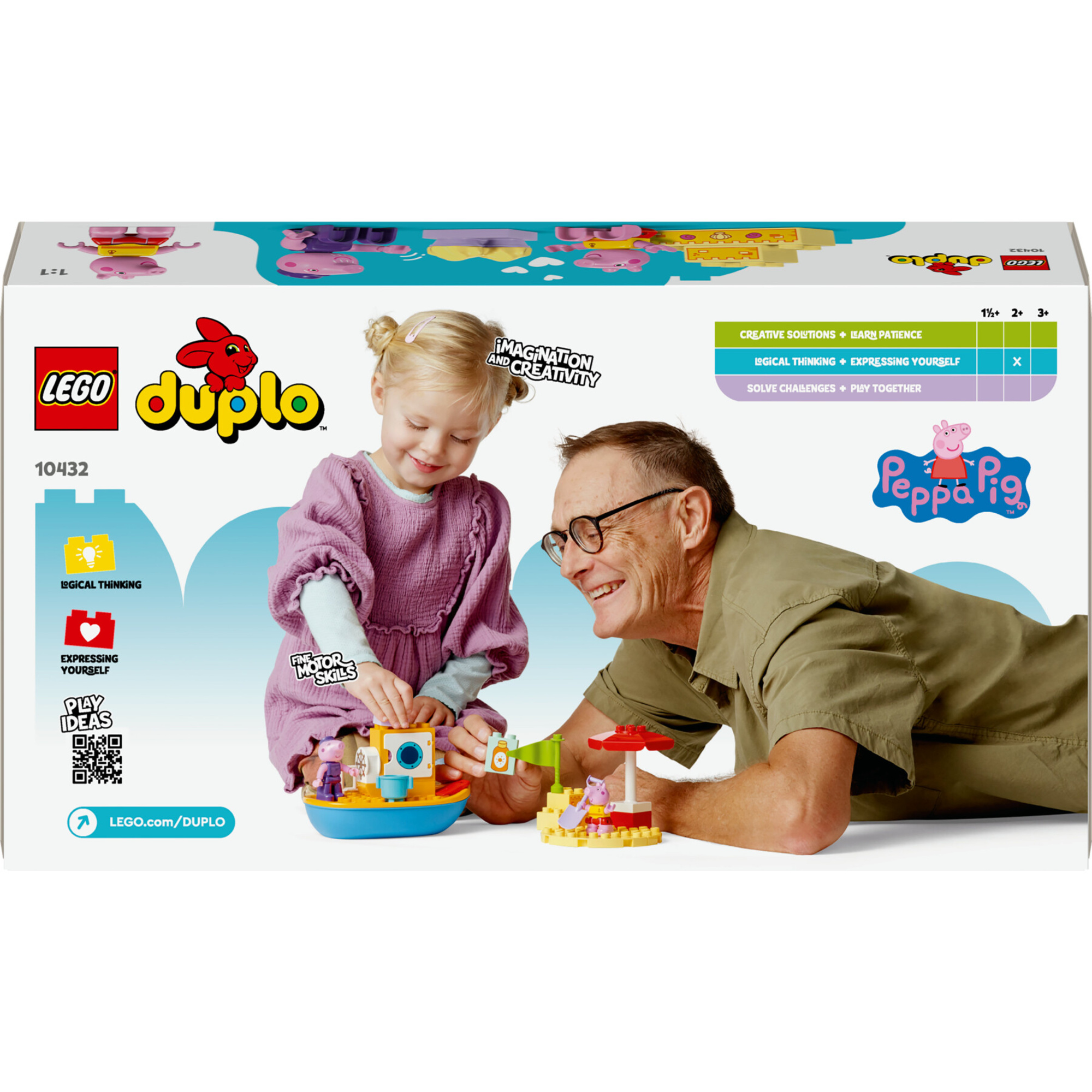 Lego duplo 10432 - viaggio in barca di peppa pig, gioco educativo per bambini 2+ con personaggi e barca galleggiante, idea regalo - Duplo