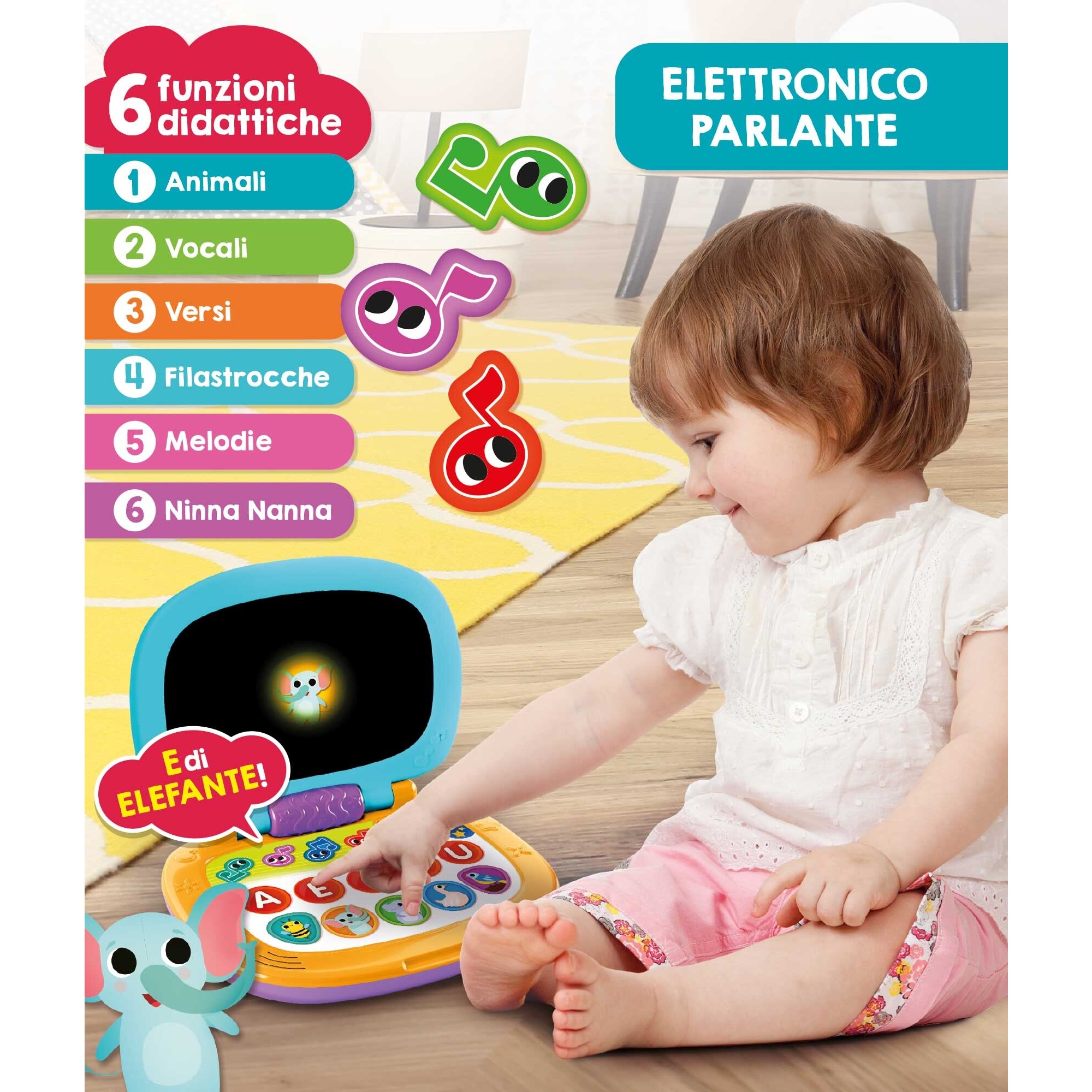 Carotina baby laptop - computer per i più piccoli - 12m+ - LISCIANI