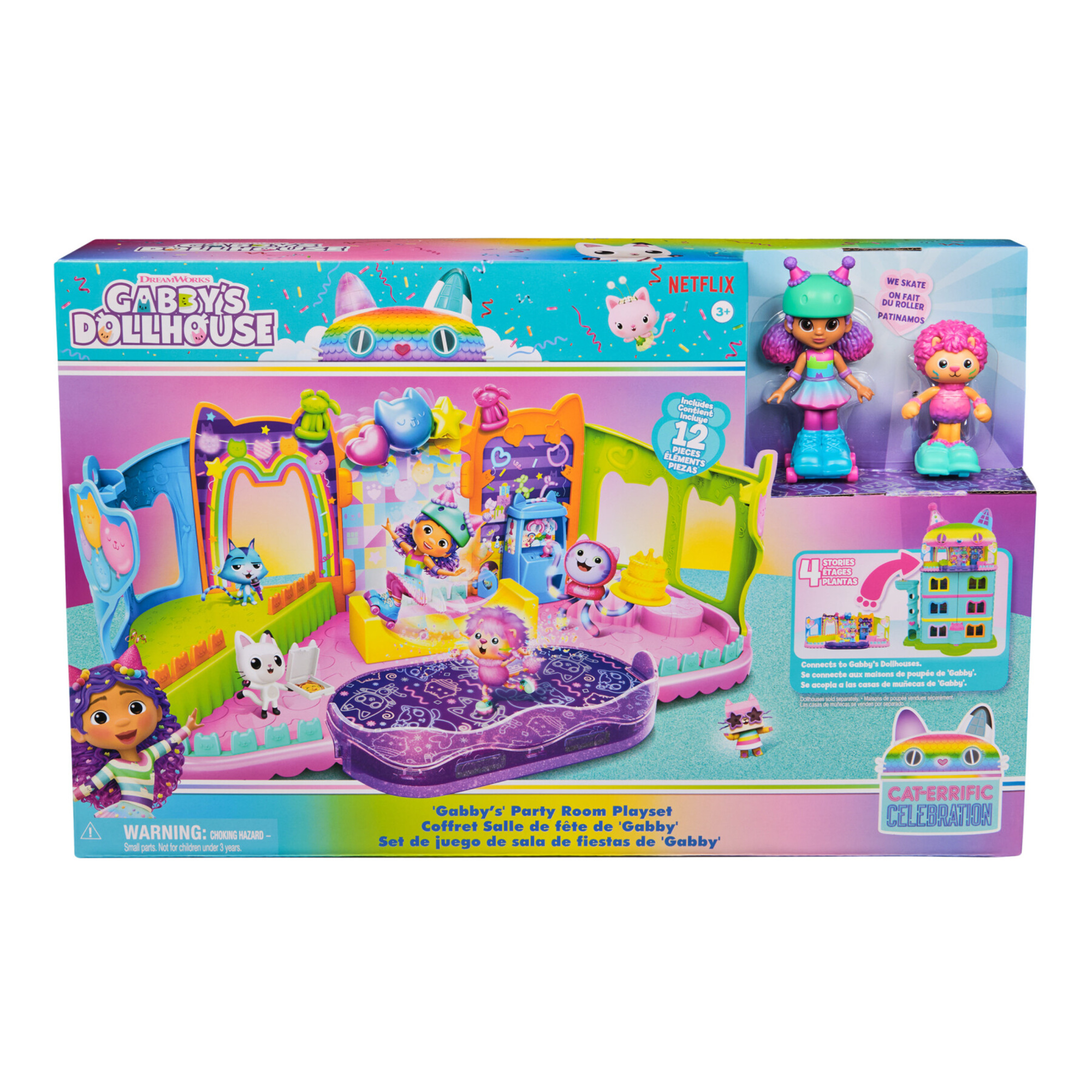 Gioco salone per feste di gabby’s dollhouse - set creativo per 3+ - Gabby