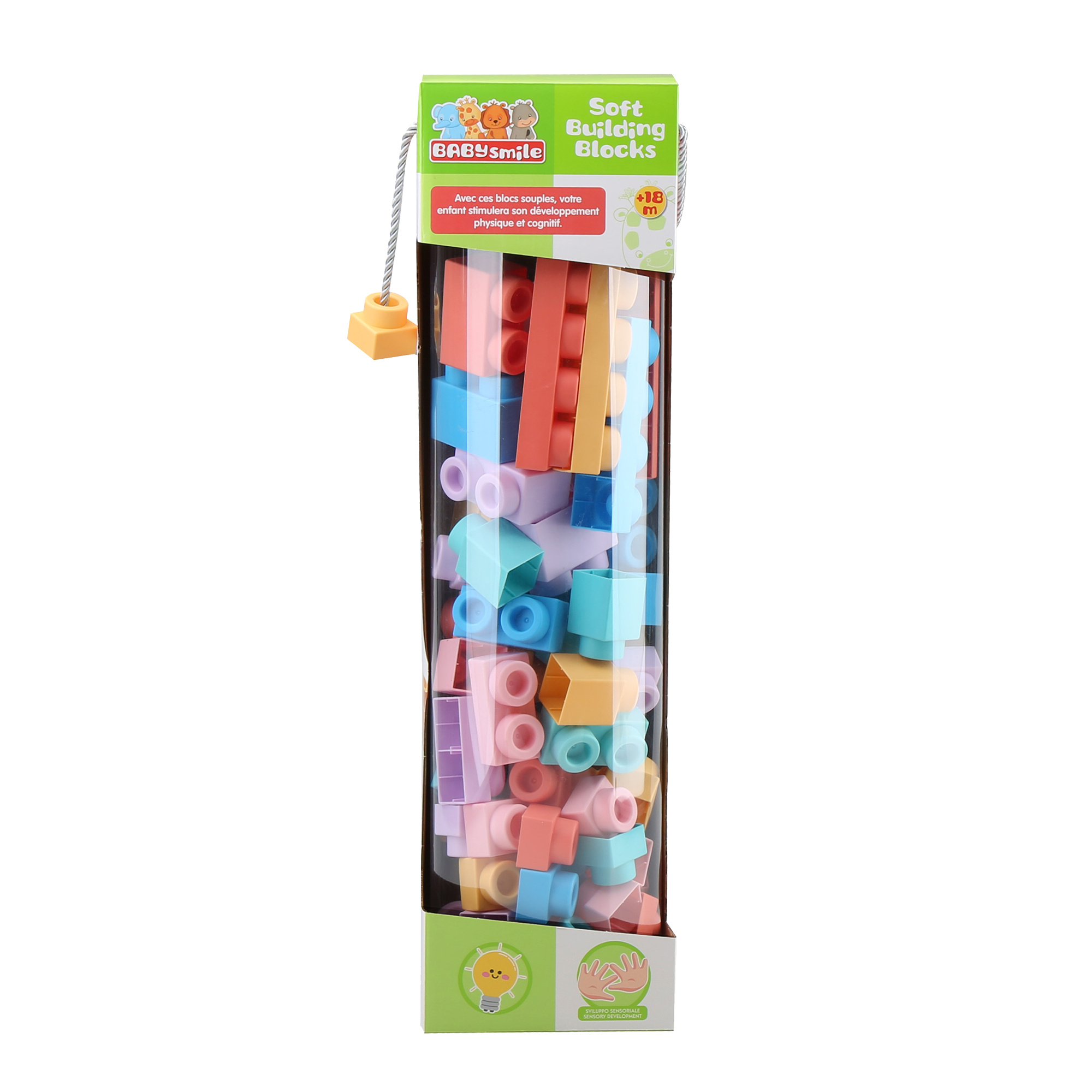 Set costruzioni morbide - 76 pezzi - baby smile - 18m+ - Baby Smile