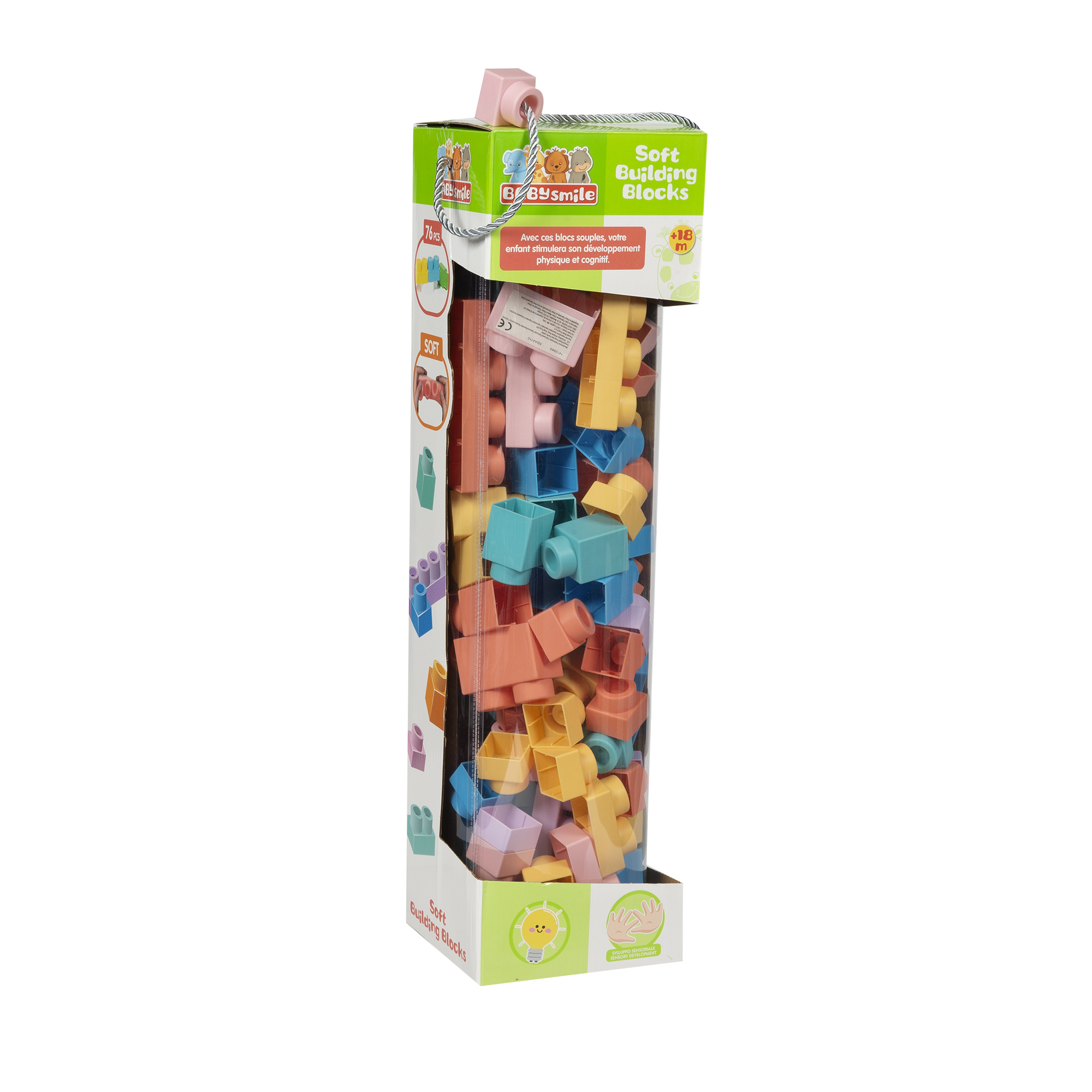 Set costruzioni morbide - 76 pezzi - baby smile - 18m+ - Baby Smile