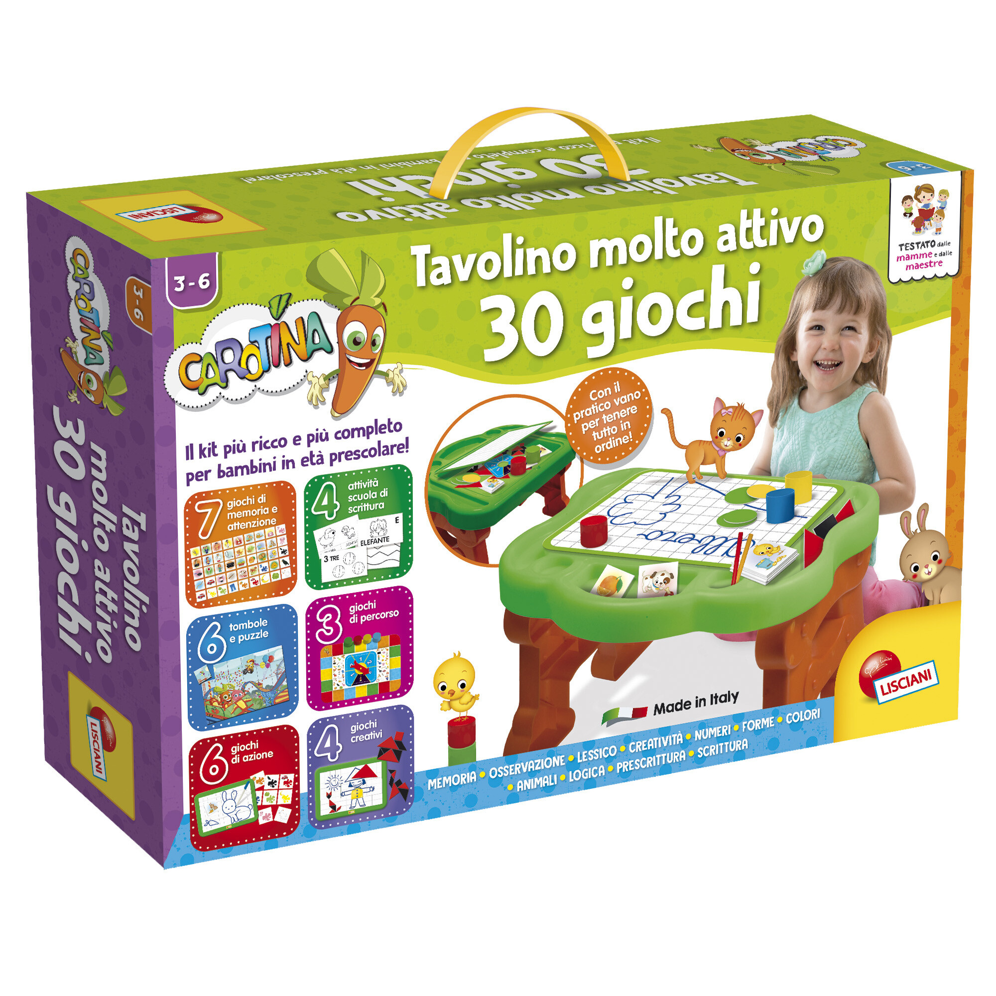 Carotina tavolino molto attivo 30 giochi - LISCIANI