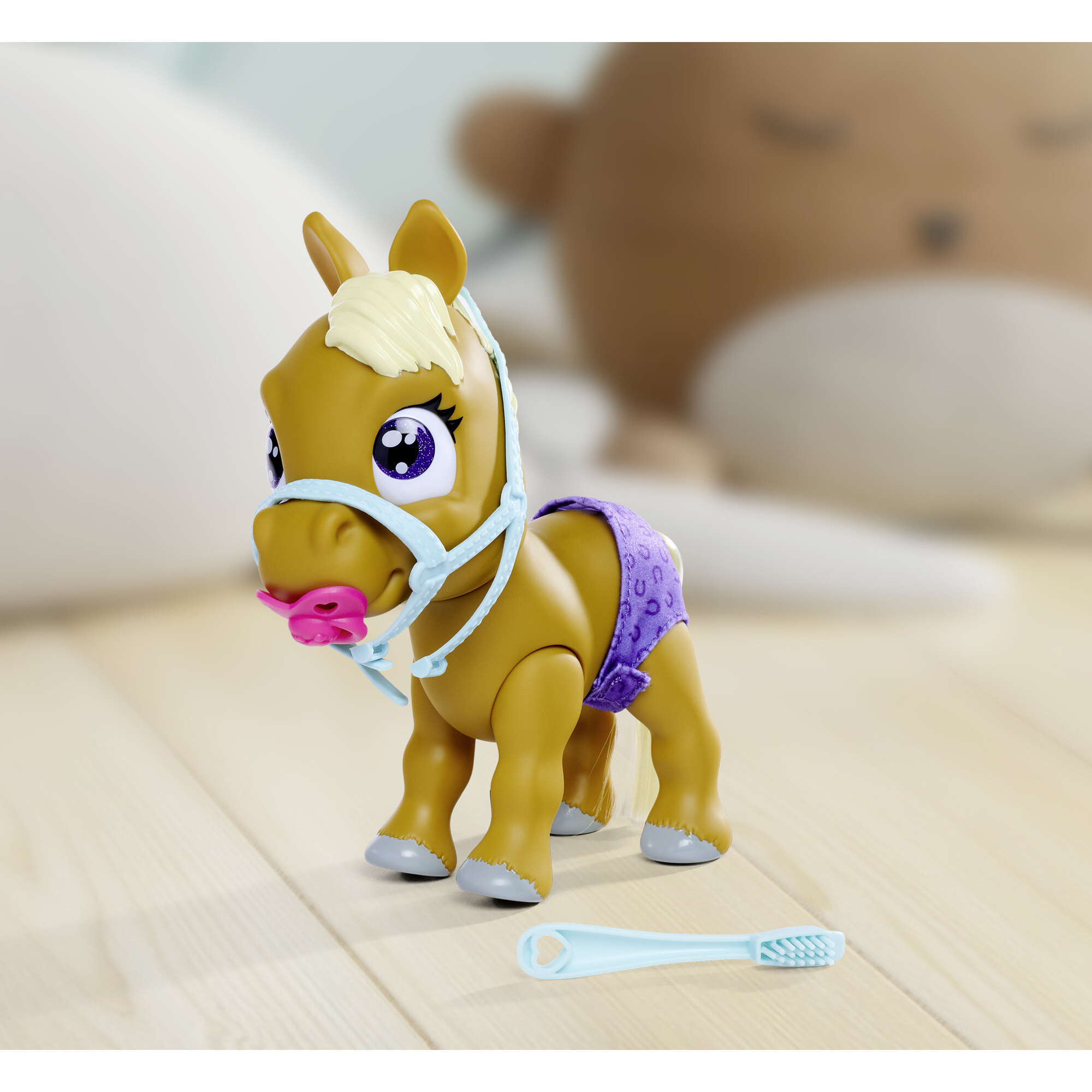 Pampet petz pony con 7 accessori e cuoricino gender reveal - 3+ - Pamper Petz