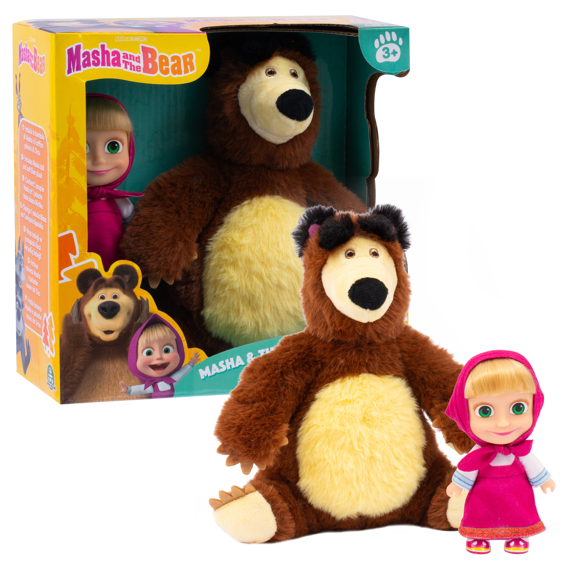 Set bambola masha 12cm e peluche orso 20cm masha e orso 3 Bimbostore