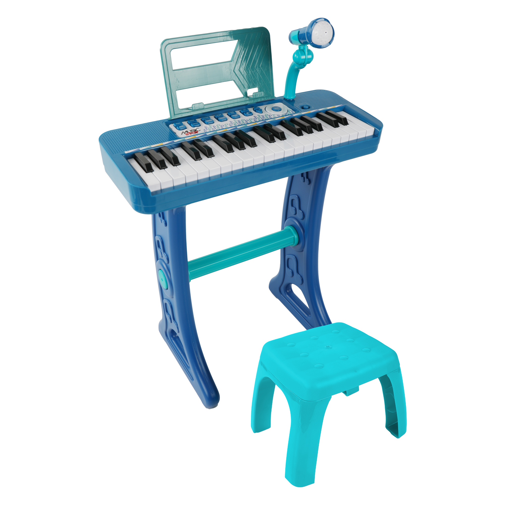 Tastiera musicale 37 tasti con sgabello - blu - music star 3+ - Superstar