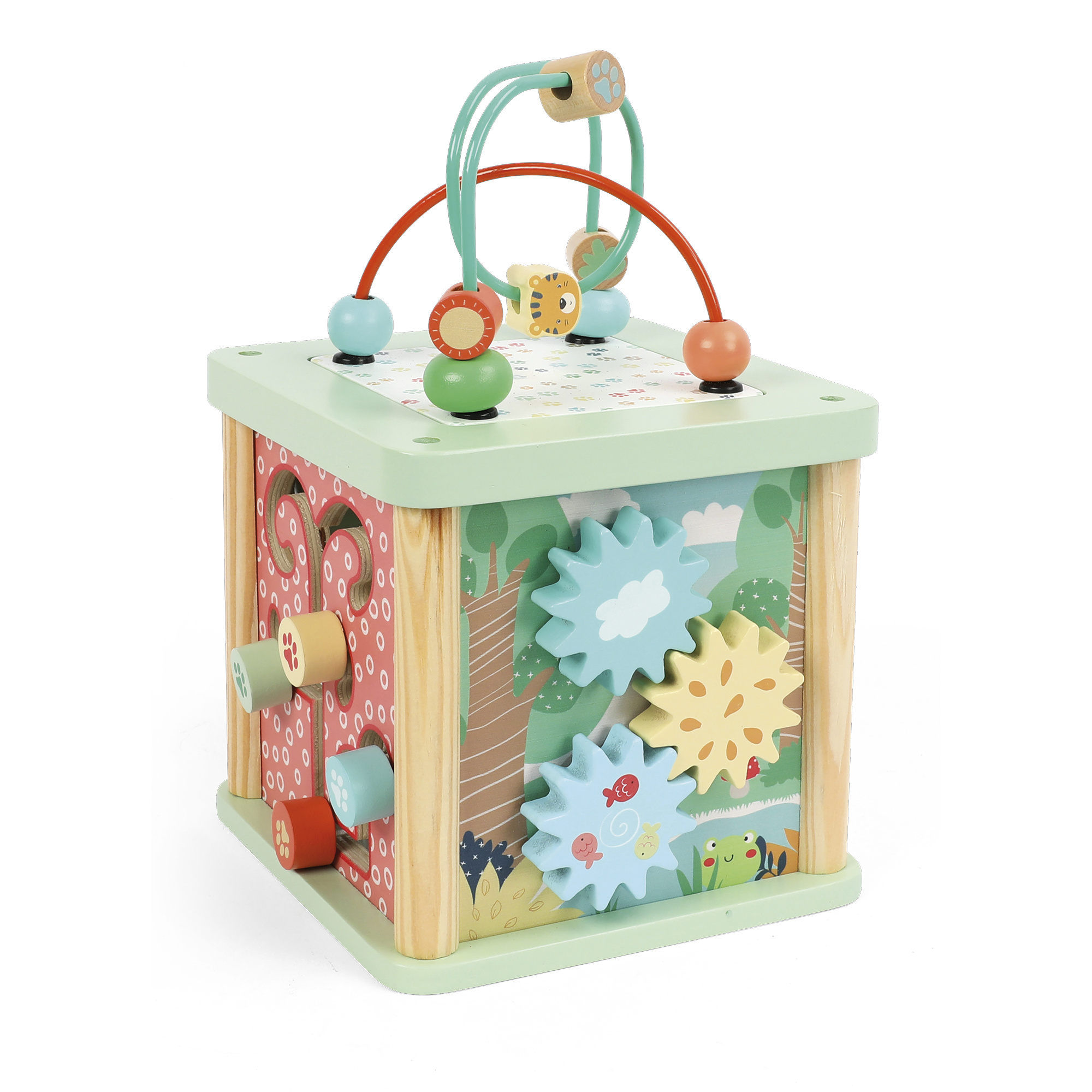 Cubo multi attività in legno - wood n play - WOOD N'PLAY