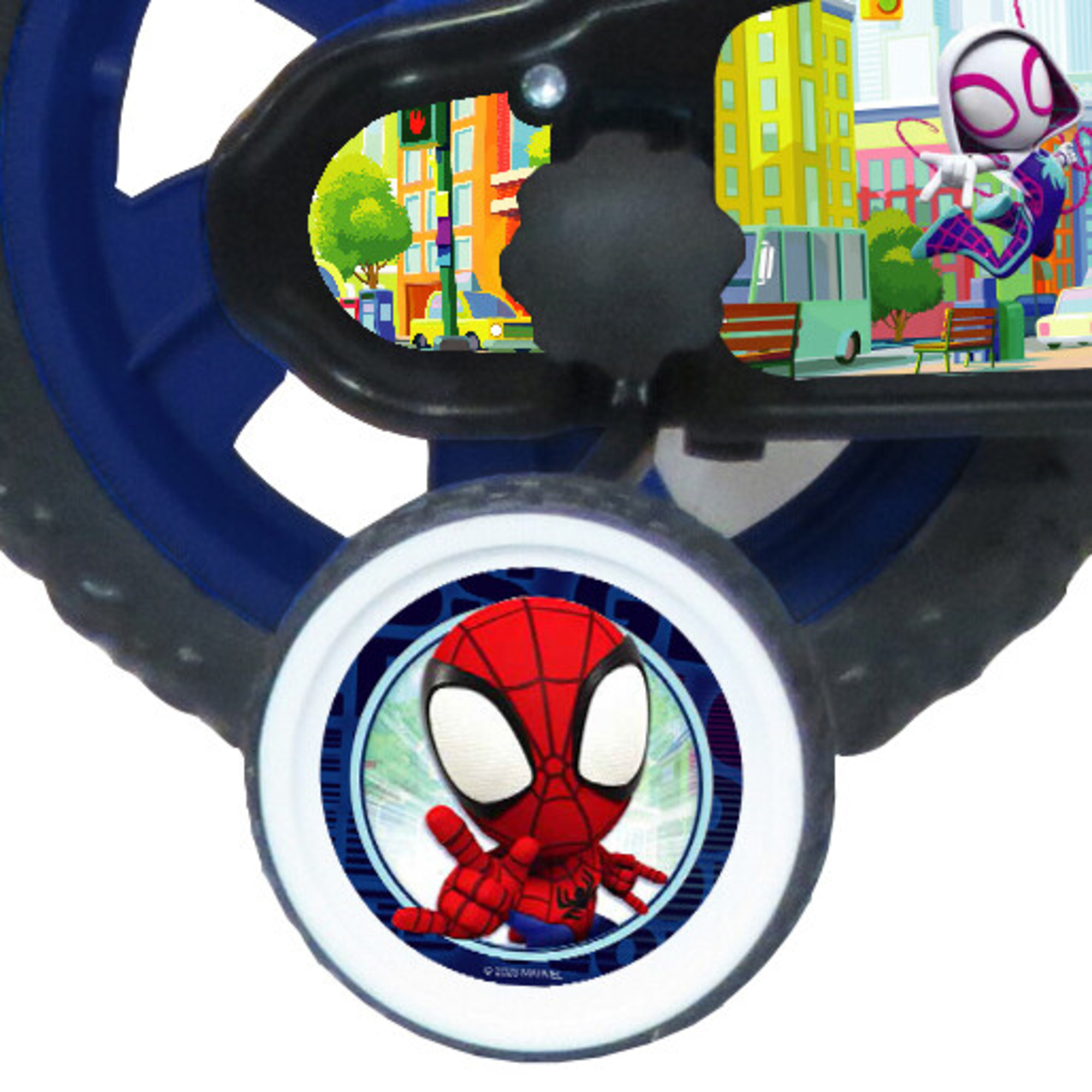 Bicicletta da 12 pollici di spidey con stabilizzatori laterali e scudo personalizzato – telaio in metallo - Spidey