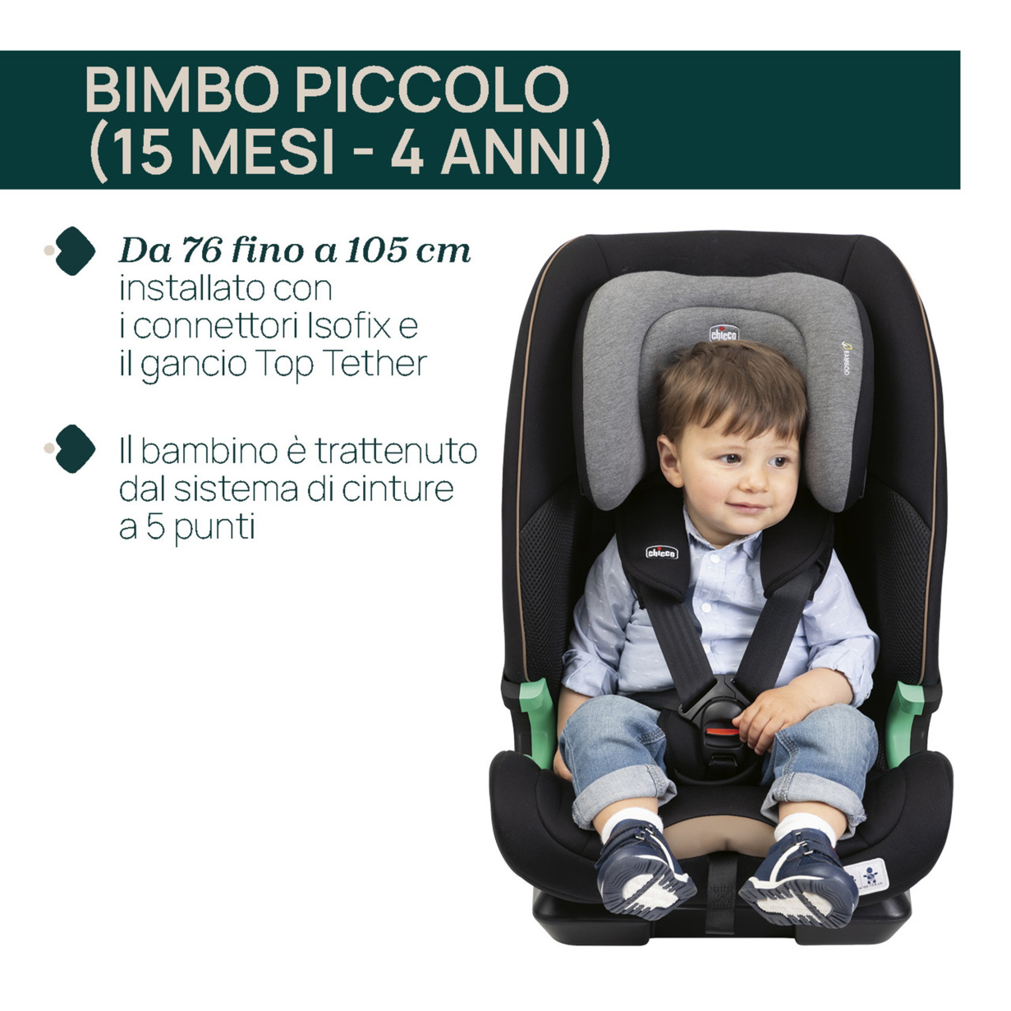 Seggiolino auto seat&go (76-150 cm) posh black - chicco - Chicco