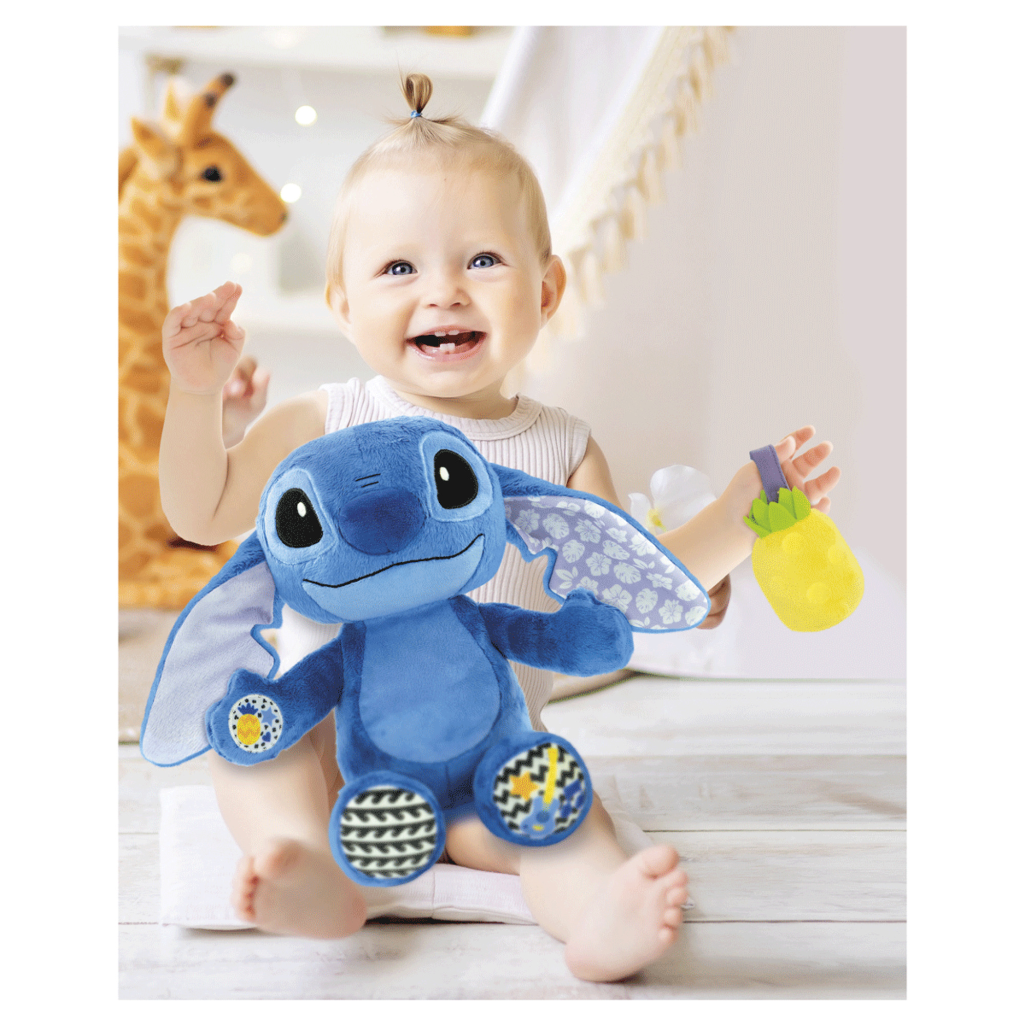 Baby clementoni - disney baby stitch musical plush - 0m+ - Baby Clementoni