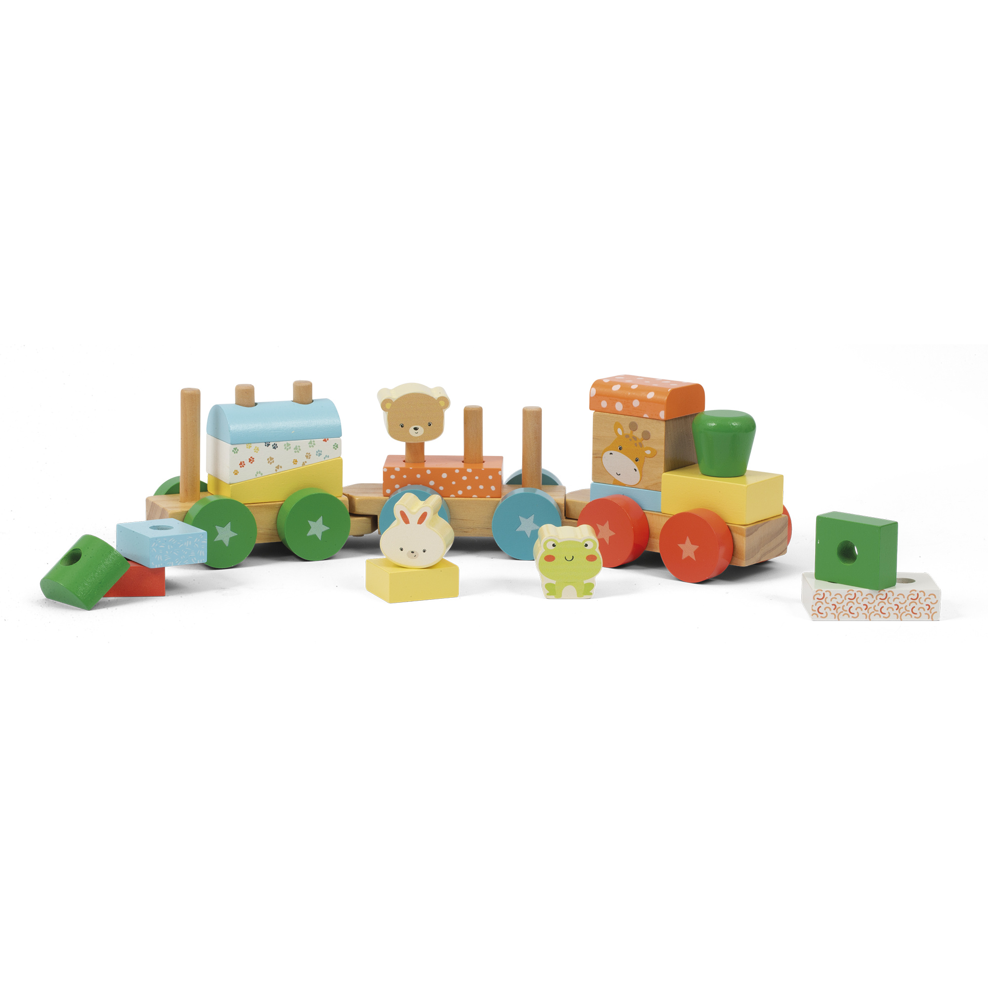 Trenino amici cuccioli in legno - WOOD N'PLAY