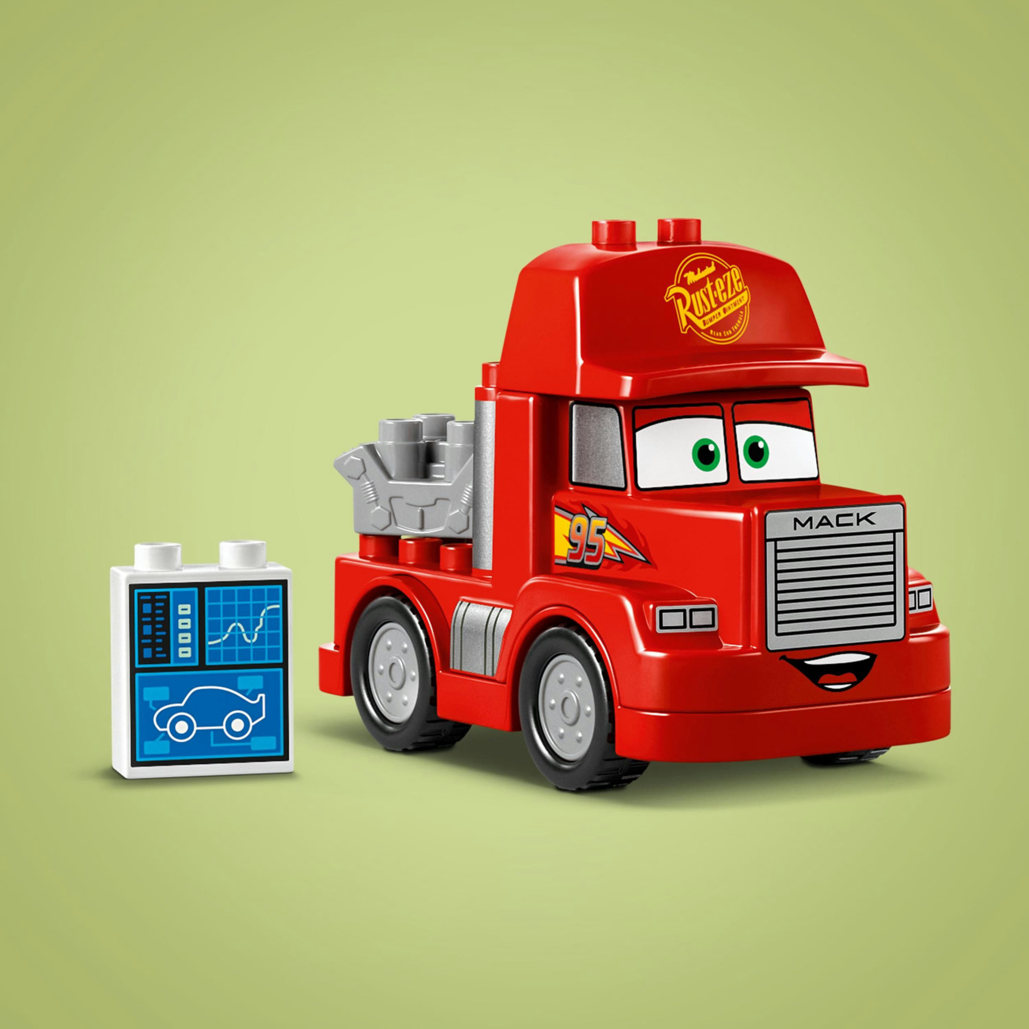 Mack al circuito disney e pixar lego duplo 10417 - set di costruzione per bambini dai 2 anni - Duplo