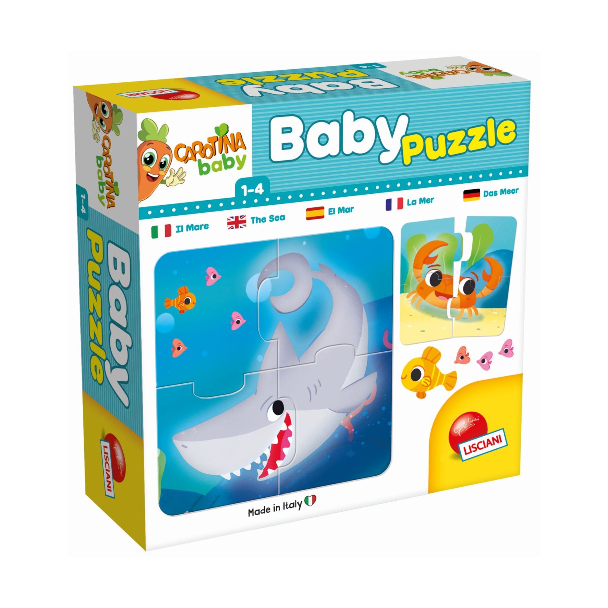 Puzzle educativo carotina baby - tema mare con animali - LISCIANI