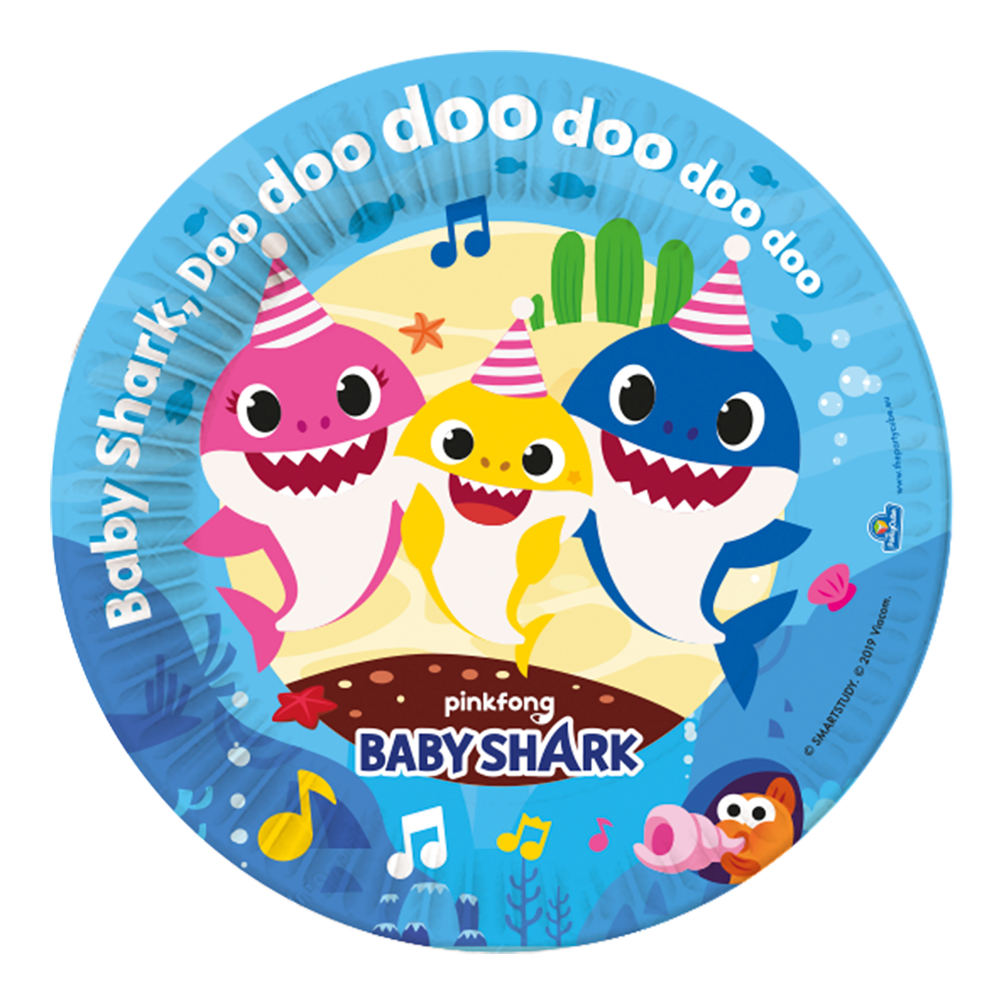 Piatti bio baby shark 18 cm - set eco-friendly - BABY SHARK