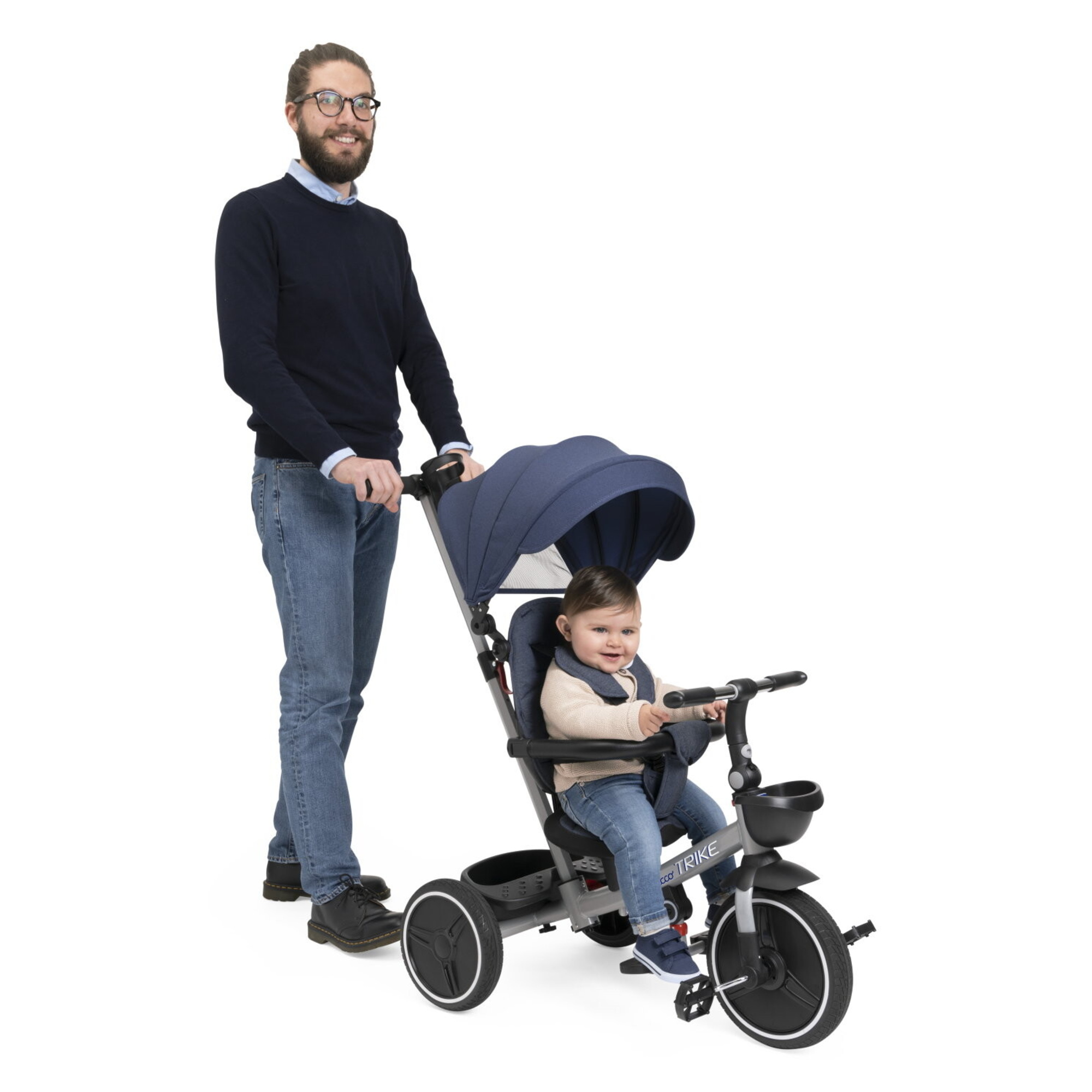 Triciclo 4 in 1 chicco per bambini – modalità evolutive (6 mesi – 4 anni) - Chicco