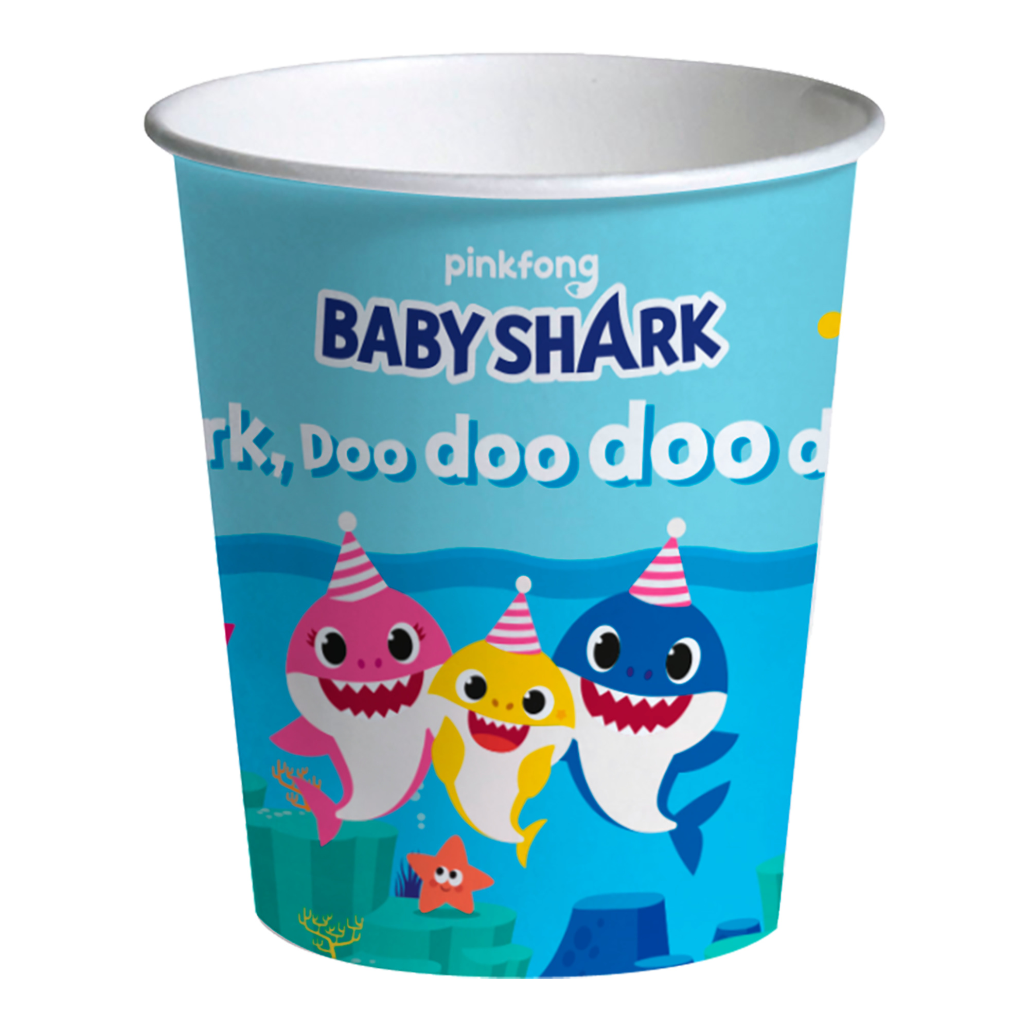 Bicchieri baby shark 250 ml - set da 8 pezzi - BABY SHARK