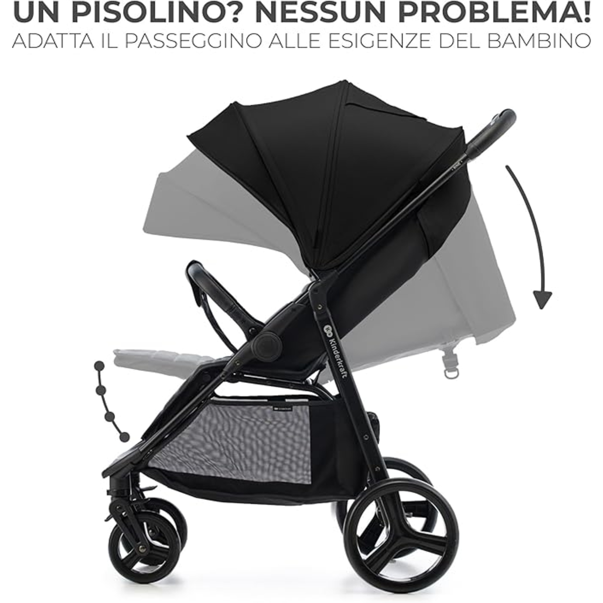 Passeggino leggero rine black - kinderkraft - KinderKraft