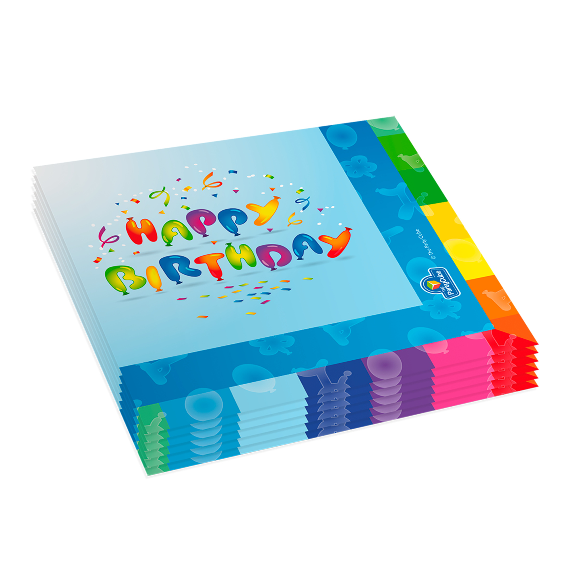 Tovaglioli happy birthday 33x33 cm - set da 20 pezzi - No brand