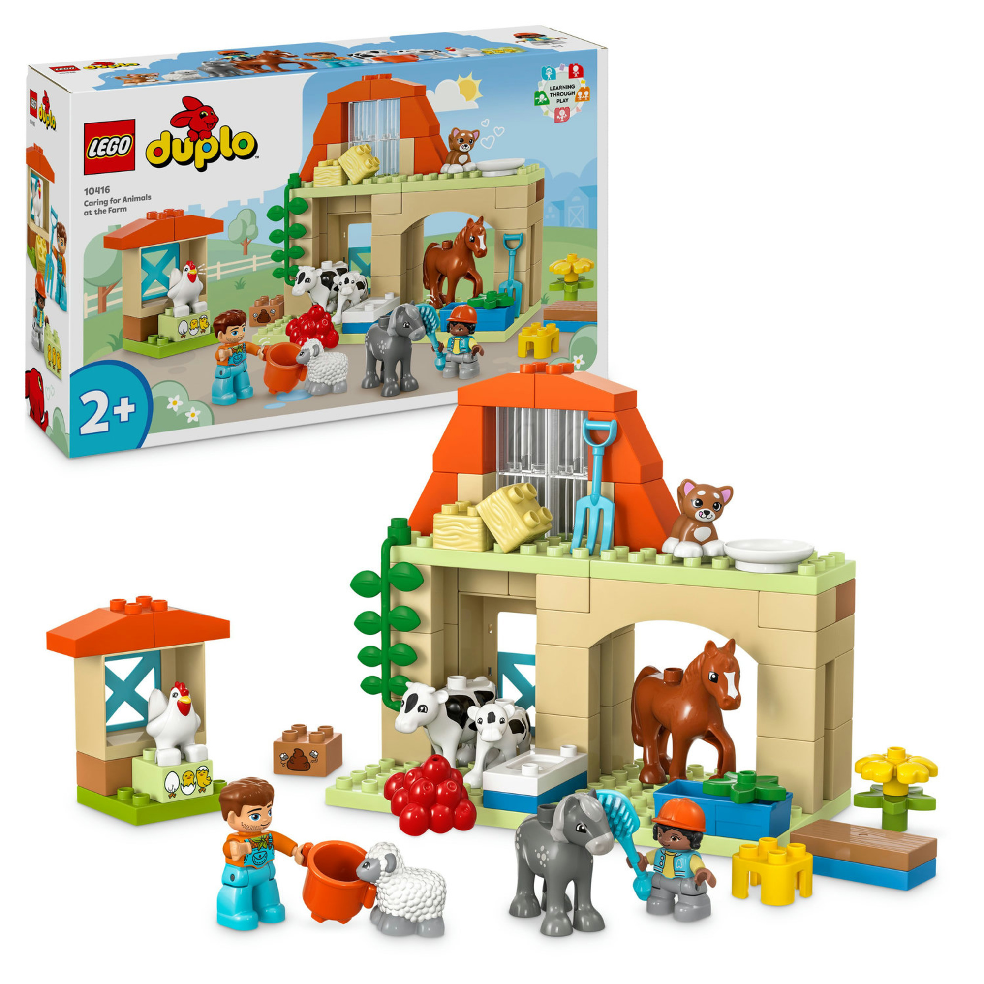 Lego duplo 10416 - set di costruzione cura degli animali di fattoria per bambini di 2 anni - Duplo