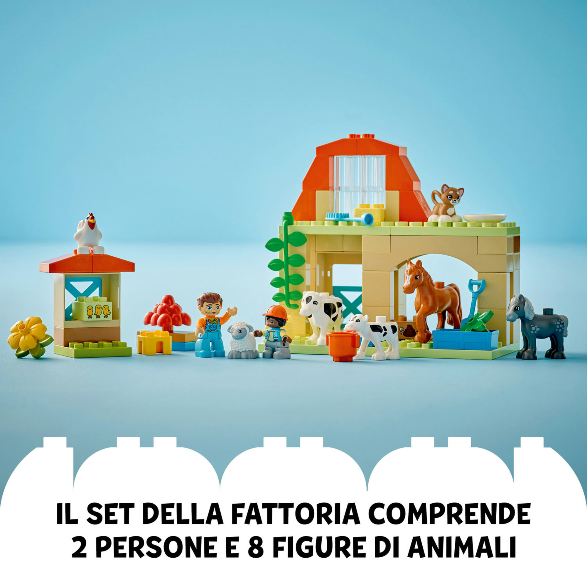 Lego duplo 10416 - set di costruzione cura degli animali di fattoria per bambini di 2 anni - Duplo