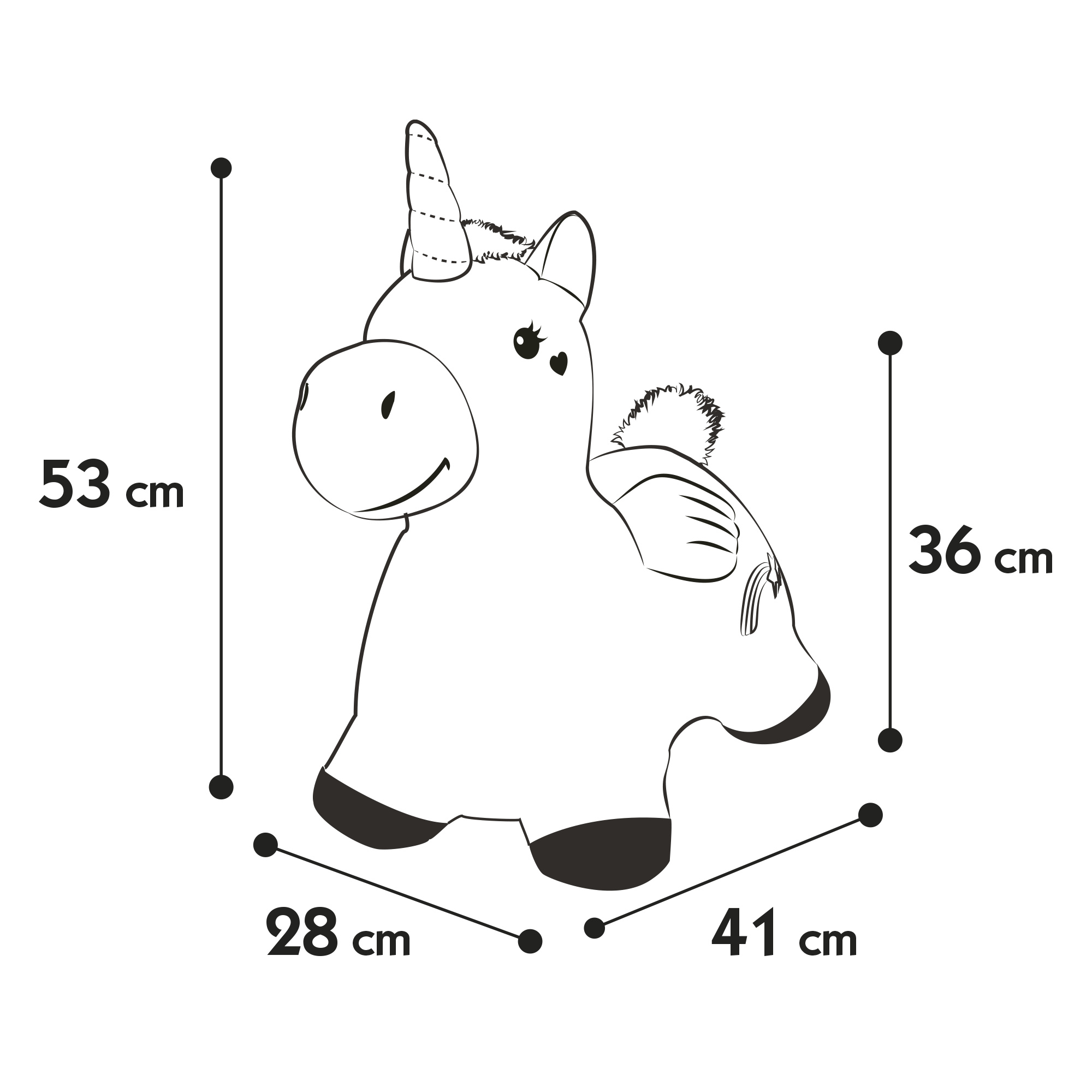 Cavalcabile gonfiabile unicorno - baby smile - 18m+ - Baby Smile