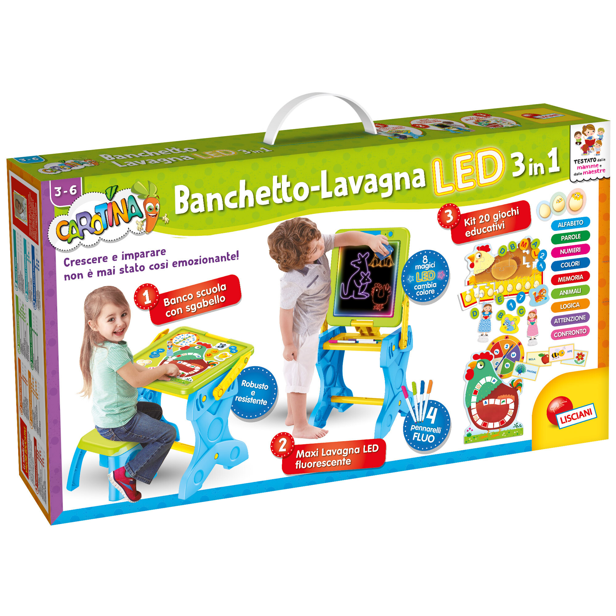 Carotina banchetto lavagna led 3 in 1 - LISCIANI