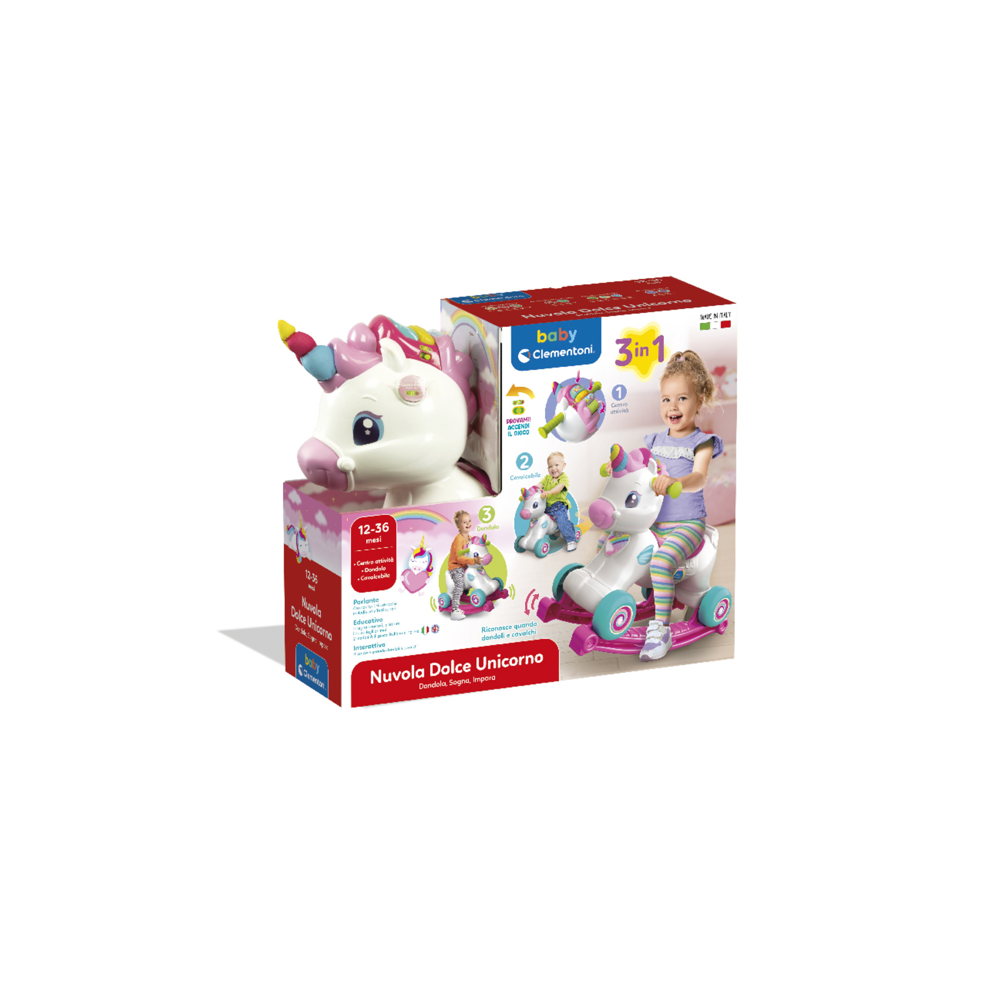 Nuvola dolce unicorno - 12m+ - baby clementoni - Baby Clementoni