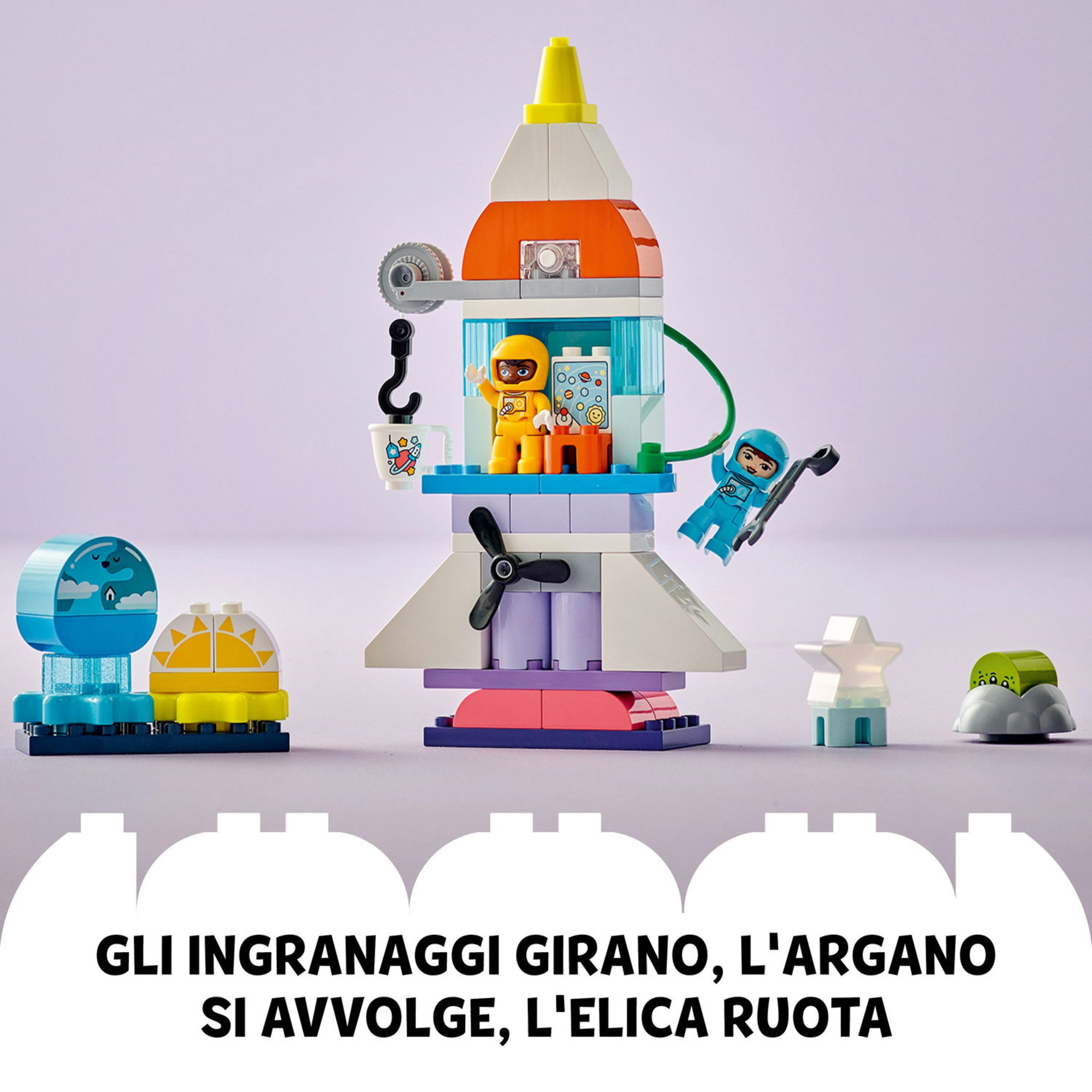 Lego duplo avventura dello space shuttle 3 in 1 (10422) - gioco educativo spaziale per bambini 3+, inclusi astronauti e veicoli - Duplo